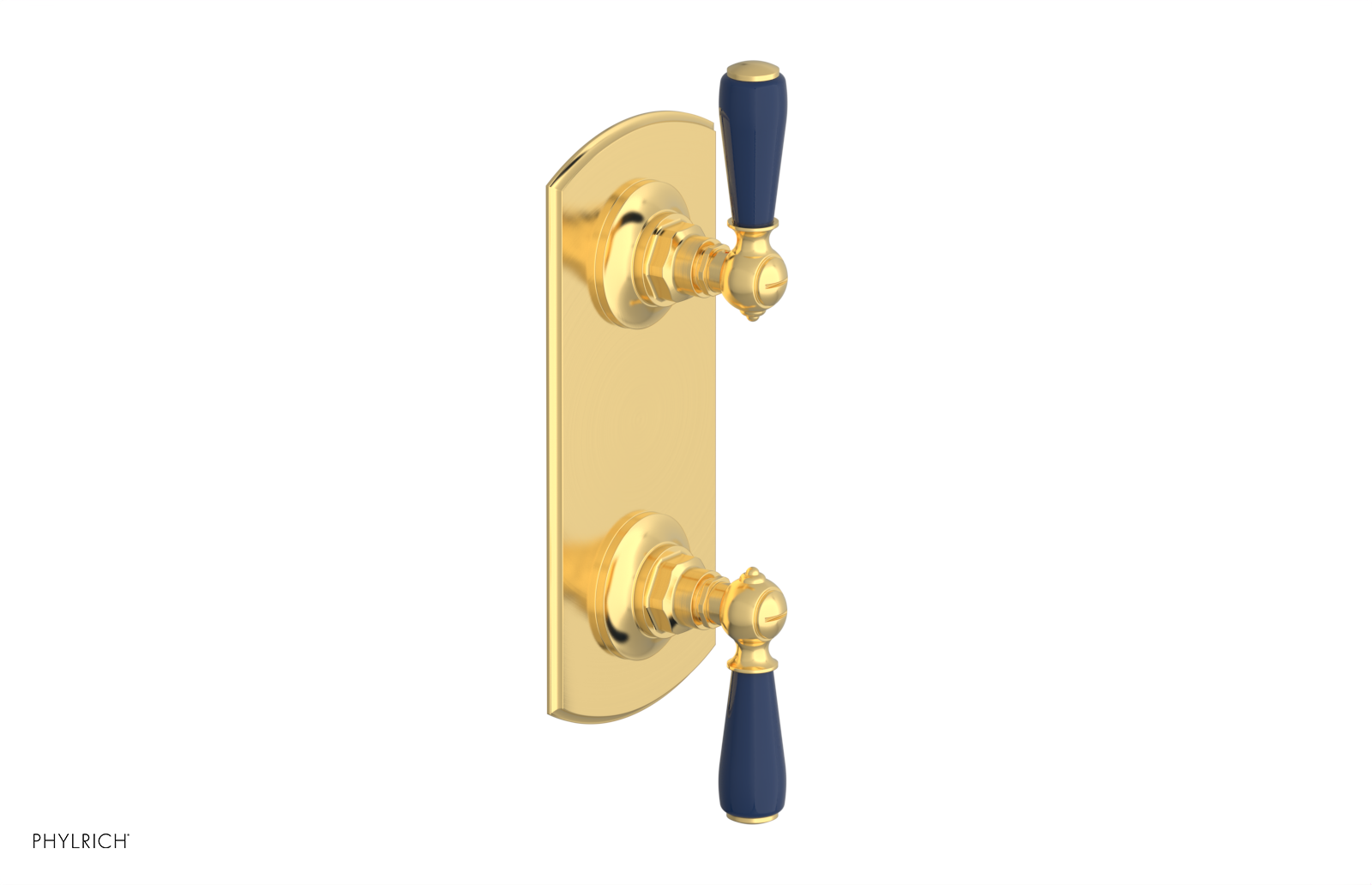 JAMESTOWN - Thermostatic Valve with Volume Control or Diverter with "Navy Blue" Accents 4-738