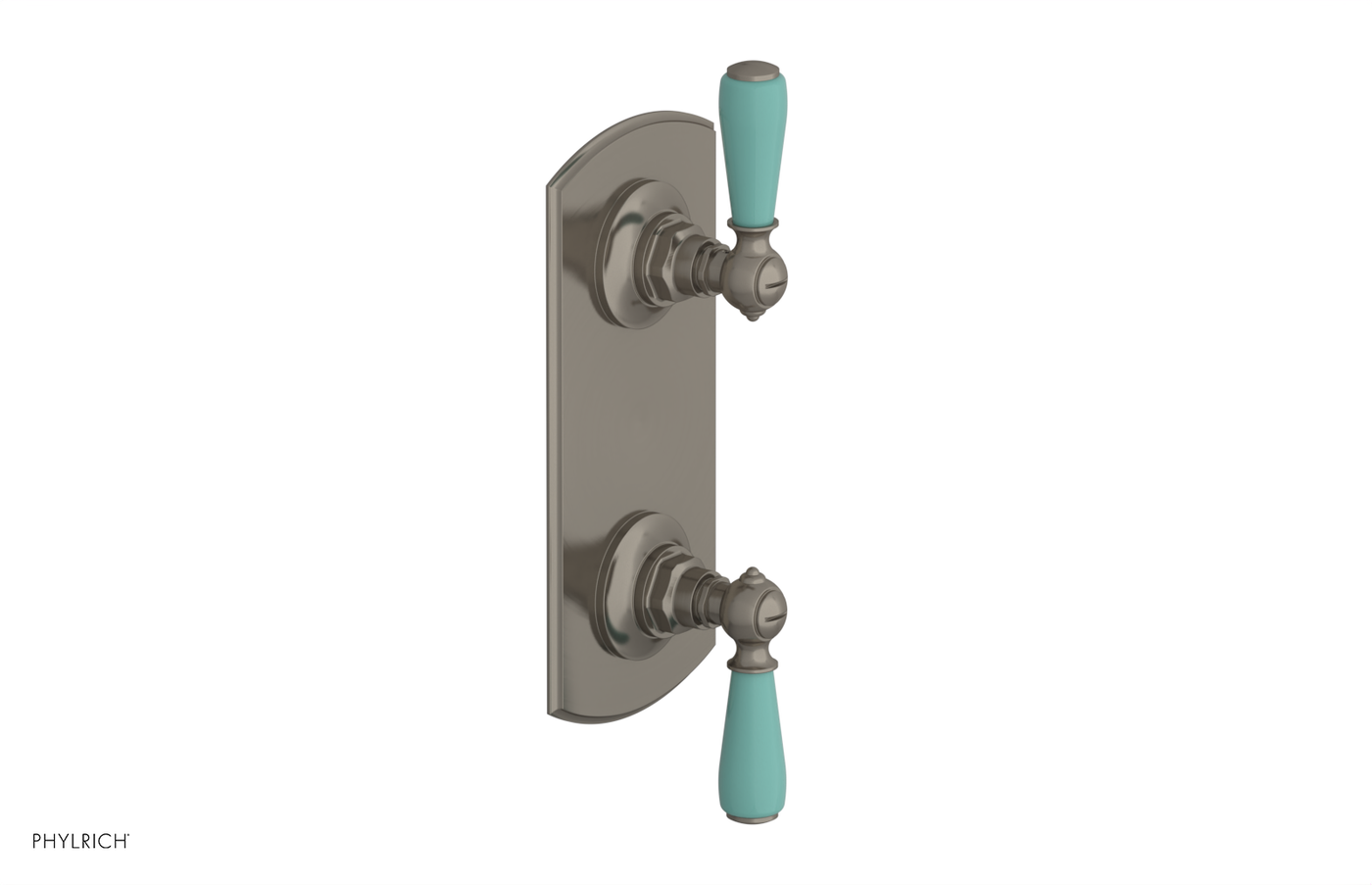 JAMESTOWN - Thermostatic Valve with Volume Control or Diverter with "Turqoise" Accents 4-738