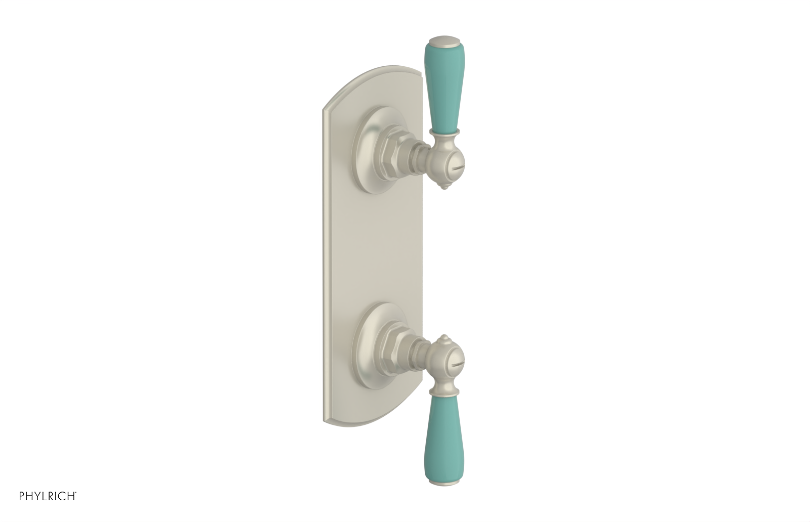 JAMESTOWN - Thermostatic Valve with Volume Control or Diverter with "Turqoise" Accents 4-738