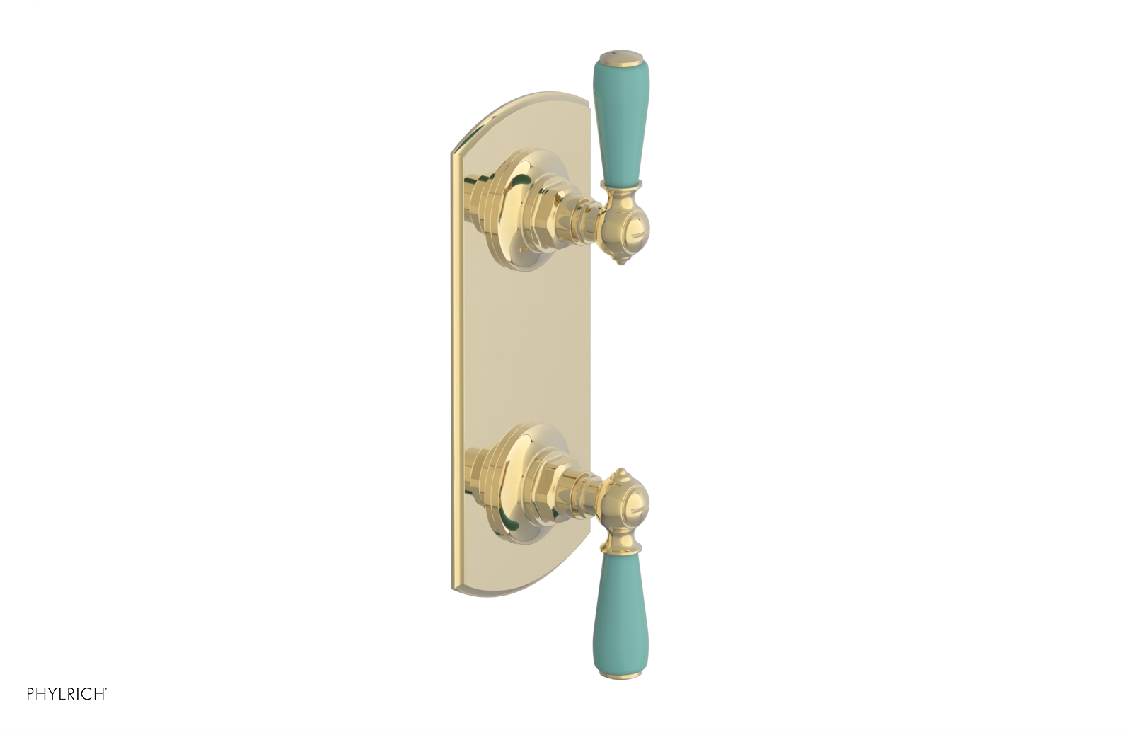 JAMESTOWN - Thermostatic Valve with Volume Control or Diverter with "Turqoise" Accents 4-738