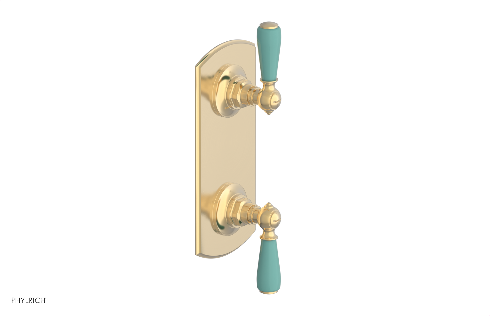 JAMESTOWN - Thermostatic Valve with Volume Control or Diverter with "Turqoise" Accents 4-738
