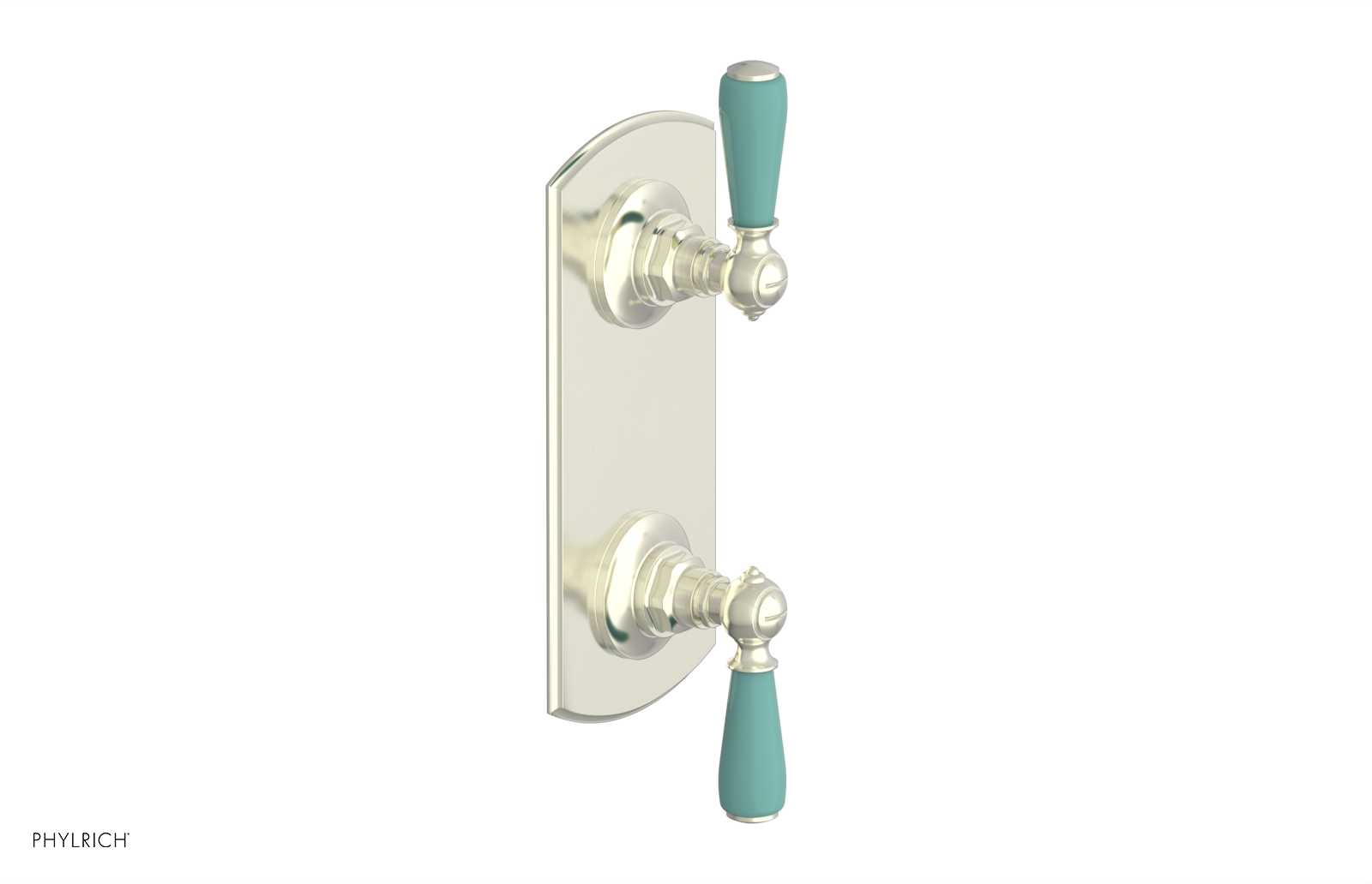 JAMESTOWN - Thermostatic Valve with Volume Control or Diverter with "Turqoise" Accents 4-738