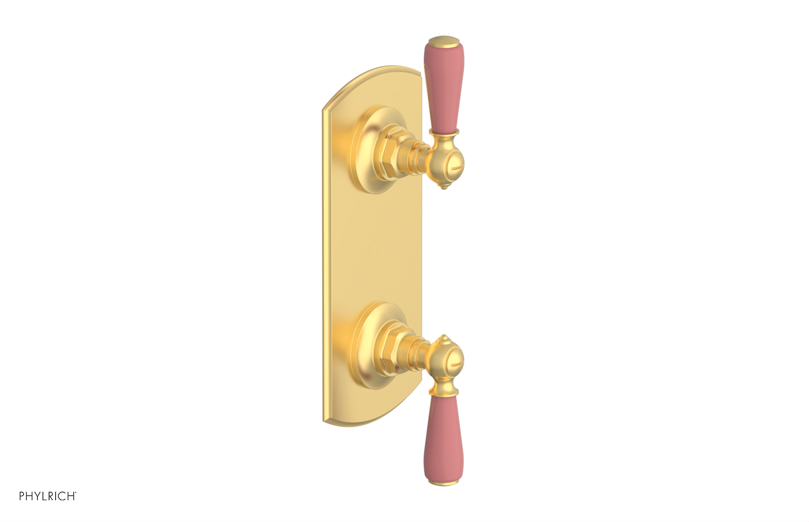 JAMESTOWN - Thermostatic Valve with Volume Control or Diverter with "Pink" Accents 4-738