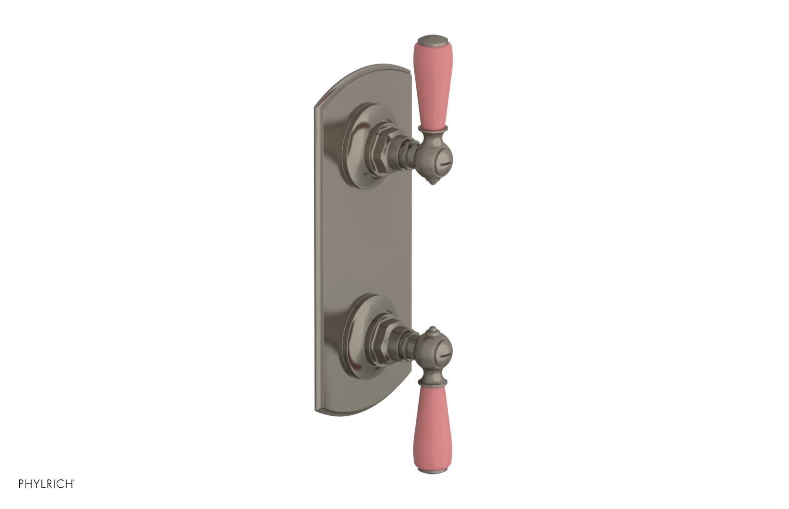 JAMESTOWN - Thermostatic Valve with Volume Control or Diverter with "Pink" Accents 4-738