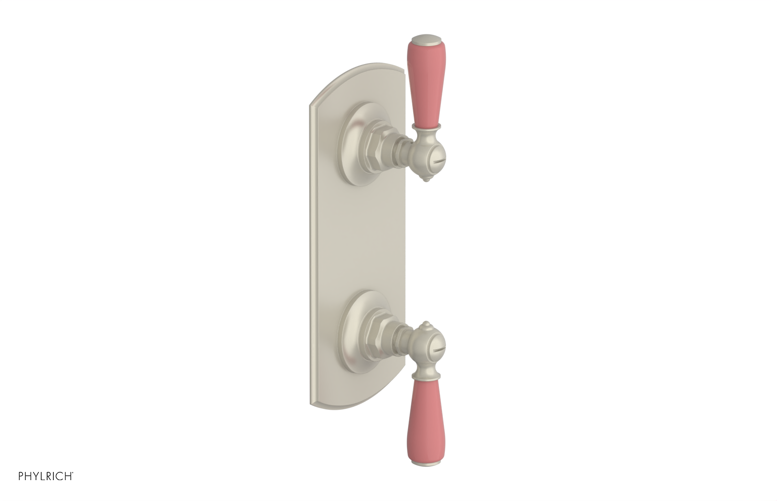JAMESTOWN - Thermostatic Valve with Volume Control or Diverter with "Pink" Accents 4-738