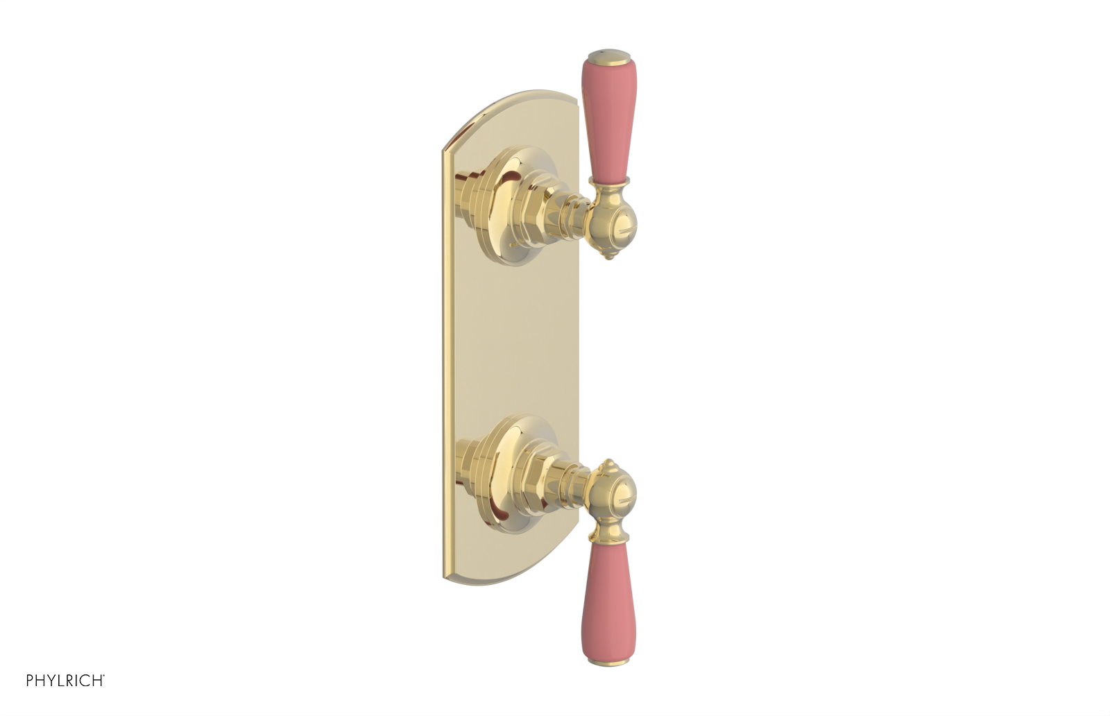 JAMESTOWN - Thermostatic Valve with Volume Control or Diverter with "Pink" Accents 4-738