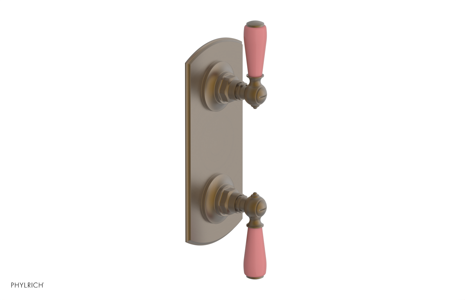 JAMESTOWN - Thermostatic Valve with Volume Control or Diverter with "Pink" Accents 4-738