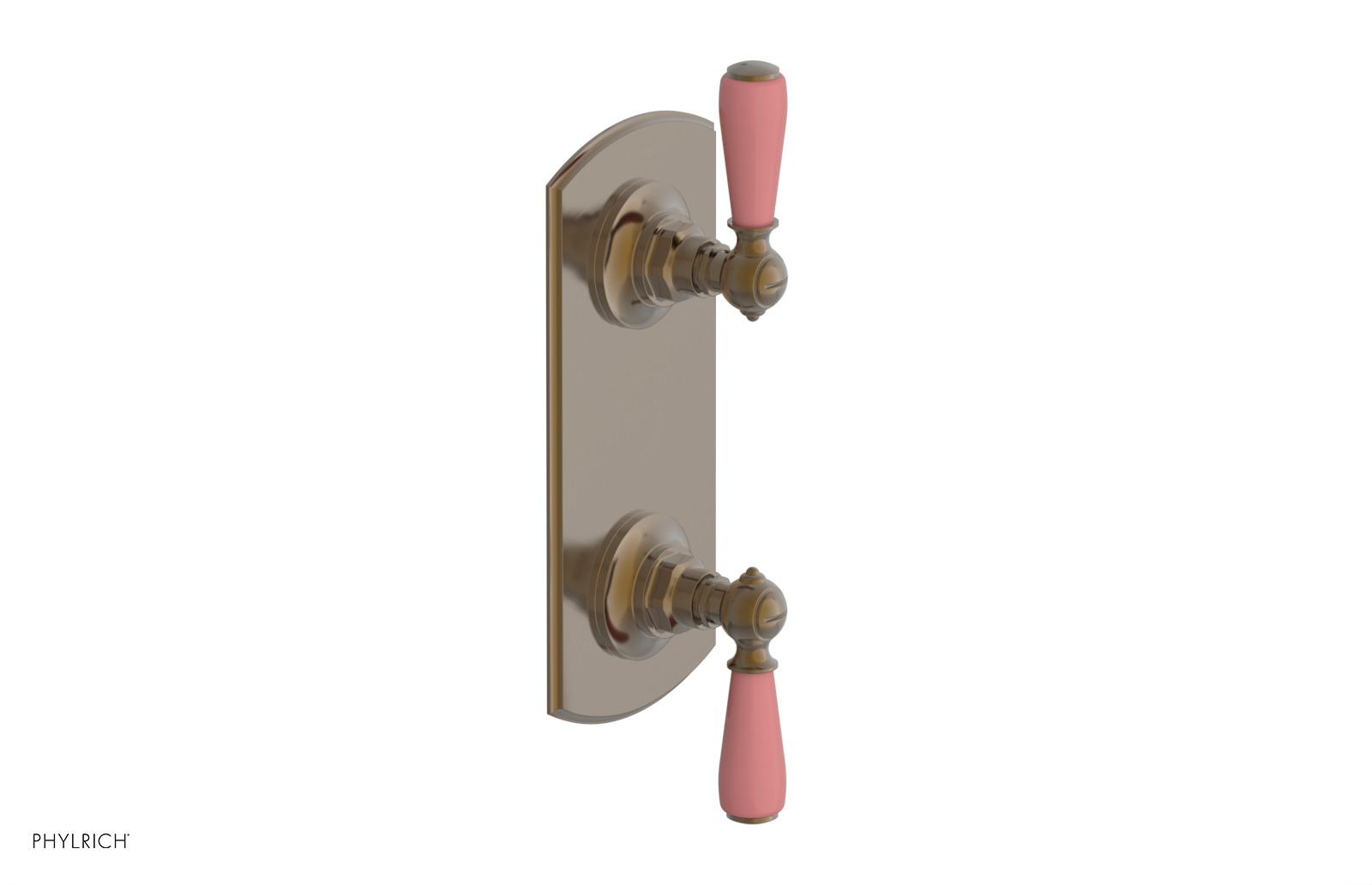 JAMESTOWN - Thermostatic Valve with Volume Control or Diverter with "Pink" Accents 4-738