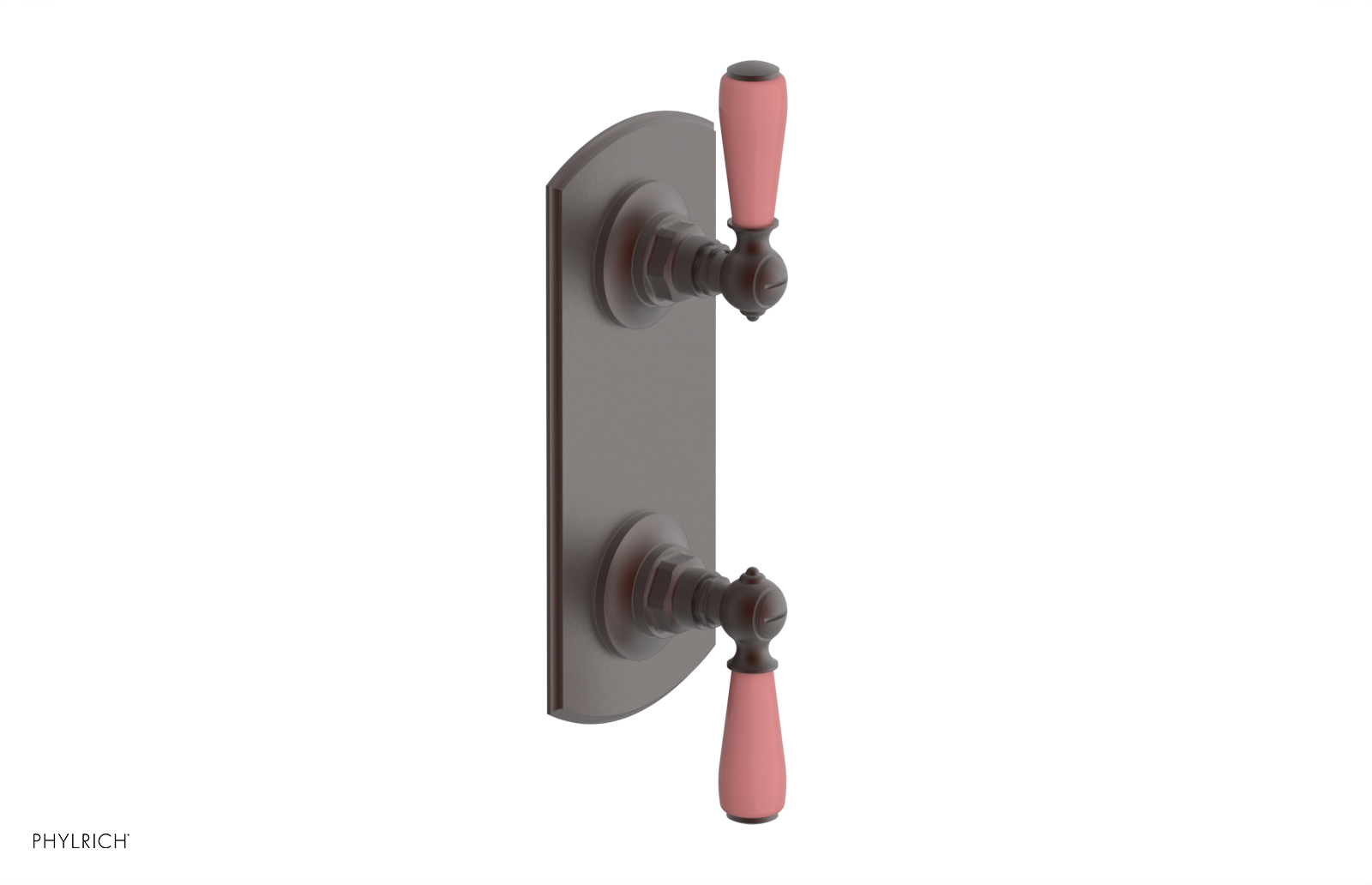 JAMESTOWN - Thermostatic Valve with Volume Control or Diverter with "Pink" Accents 4-738