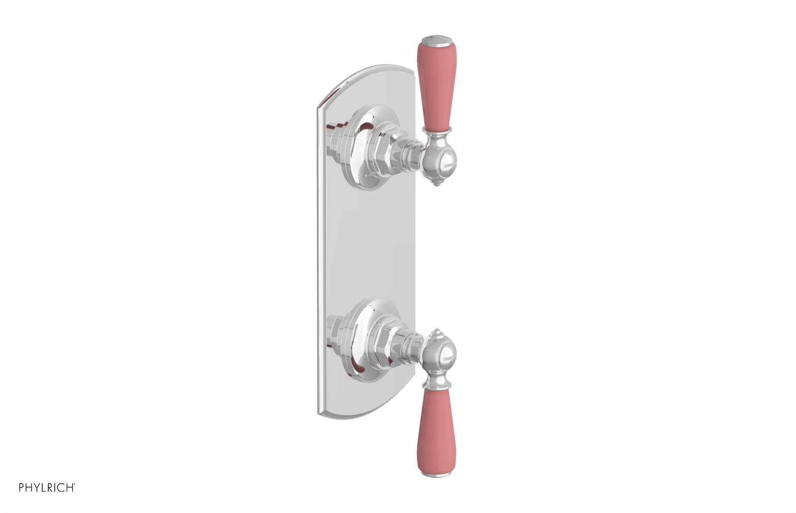JAMESTOWN - Thermostatic Valve with Volume Control or Diverter with "Pink" Accents 4-738
