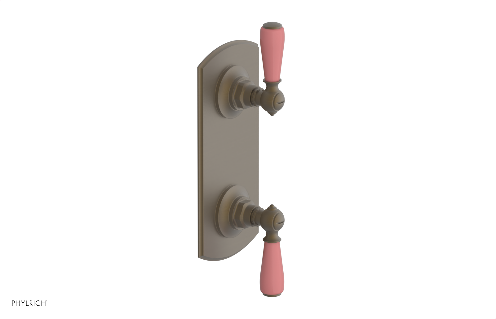 JAMESTOWN - Thermostatic Valve with Volume Control or Diverter with "Pink" Accents 4-738