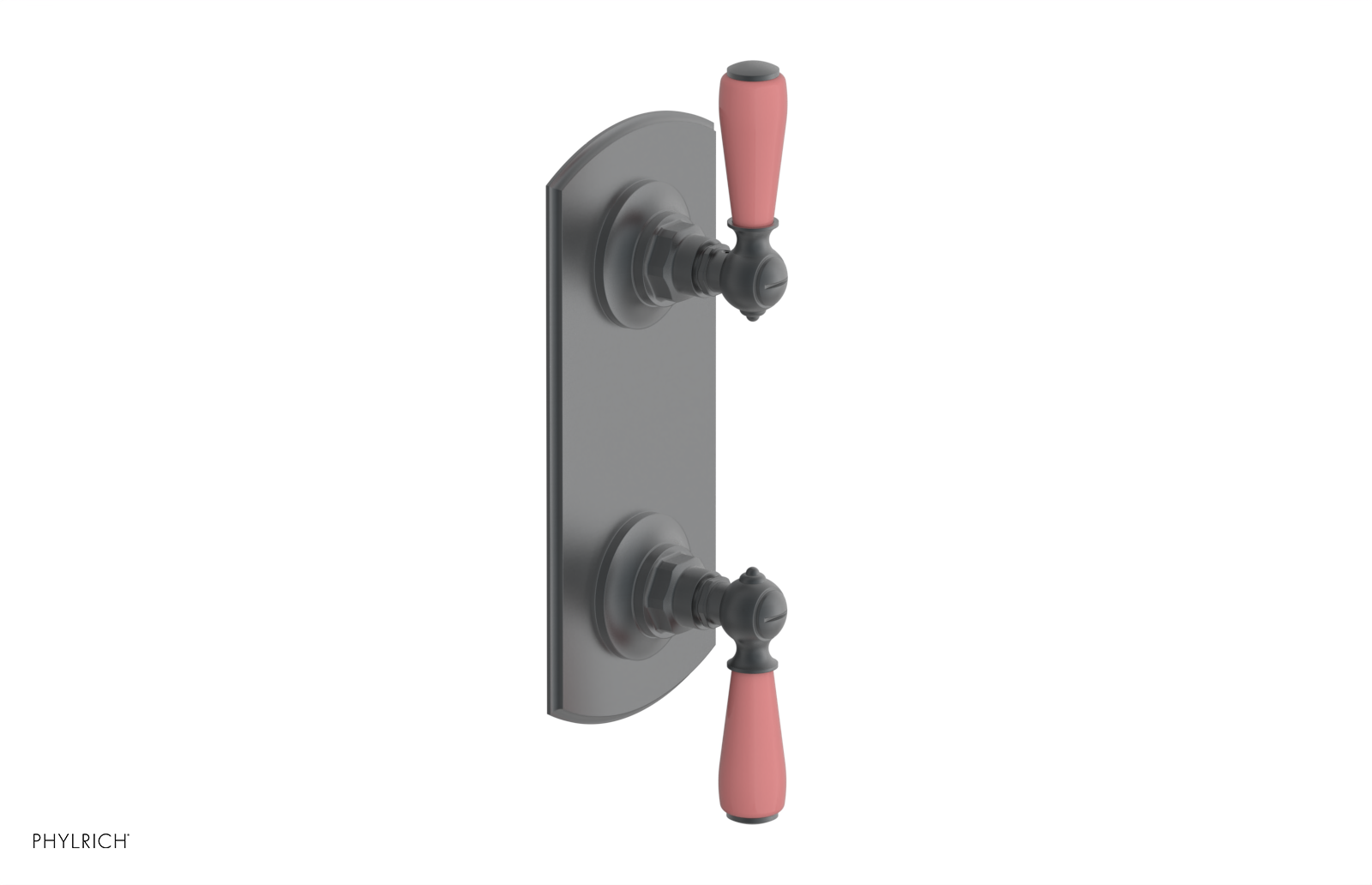 JAMESTOWN - Thermostatic Valve with Volume Control or Diverter with "Pink" Accents 4-738