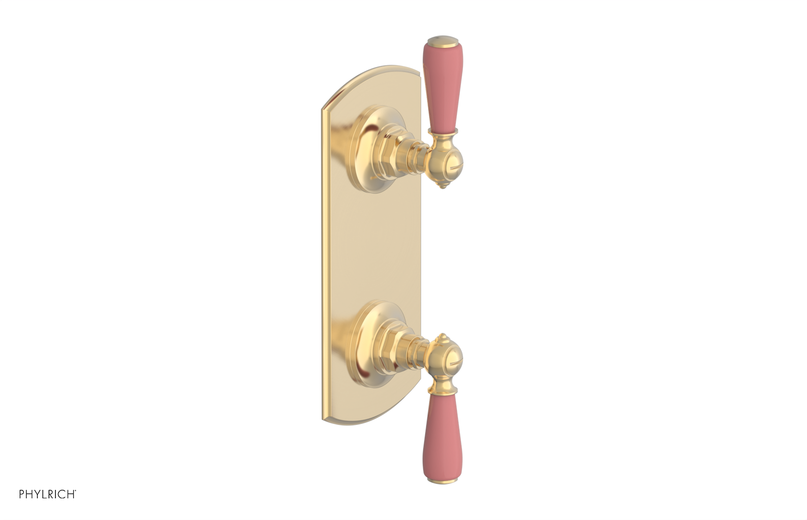 JAMESTOWN - Thermostatic Valve with Volume Control or Diverter with "Pink" Accents 4-738