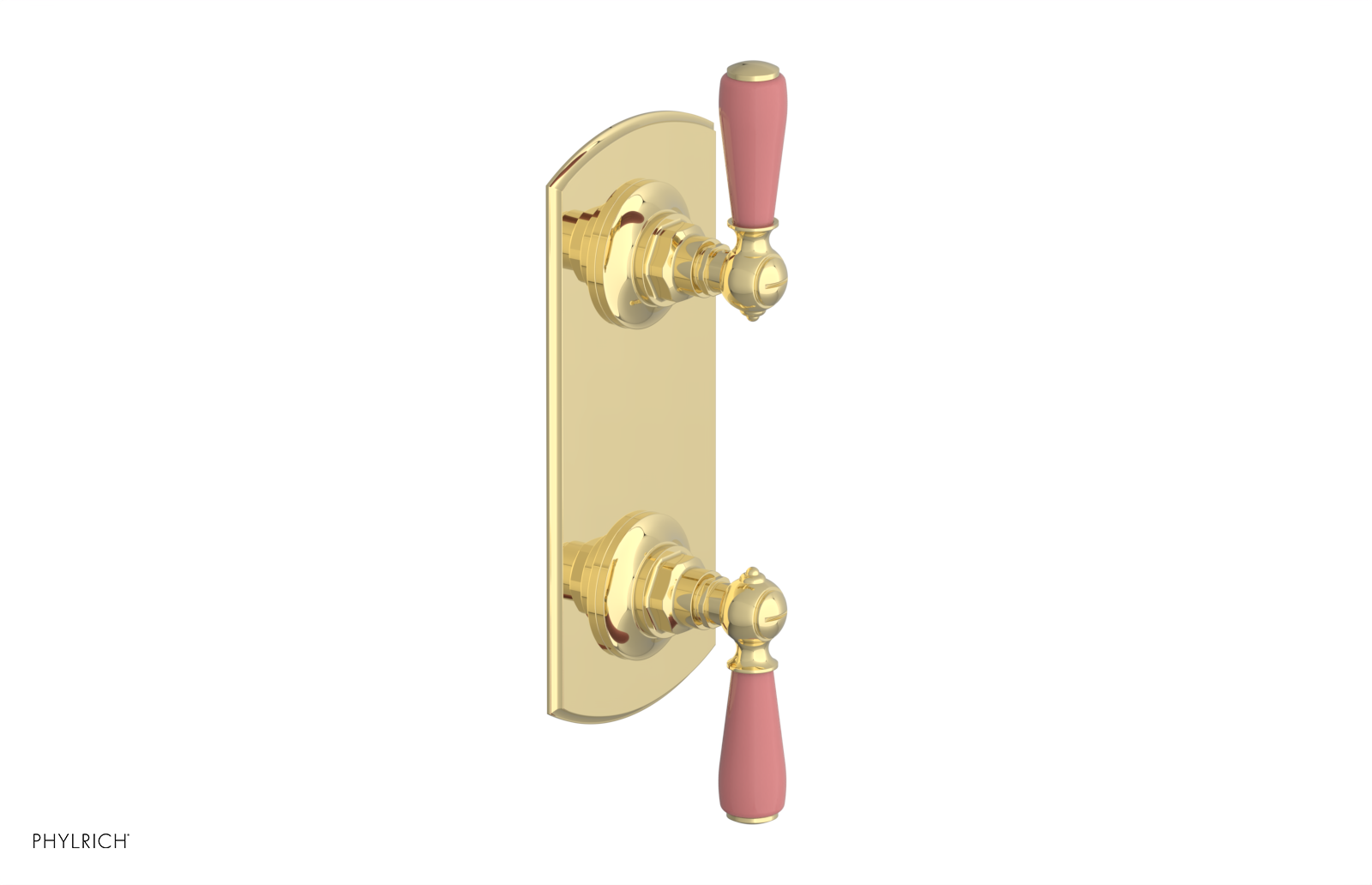 JAMESTOWN - Thermostatic Valve with Volume Control or Diverter with "Pink" Accents 4-738