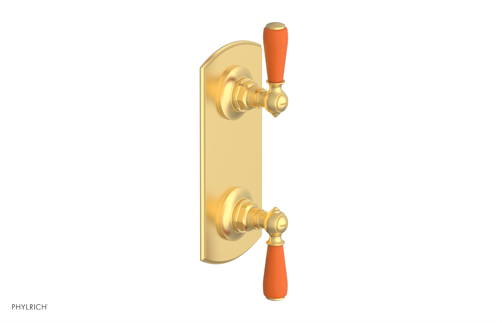 JAMESTOWN - Thermostatic Valve with Volume Control or Diverter with "Orange" Accents 4-738