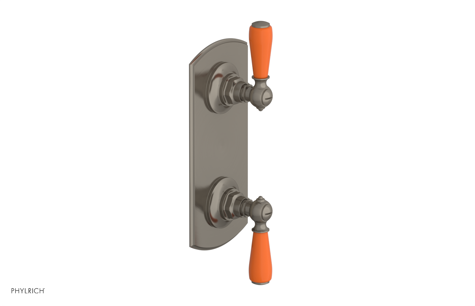 JAMESTOWN - Thermostatic Valve with Volume Control or Diverter with "Orange" Accents 4-738