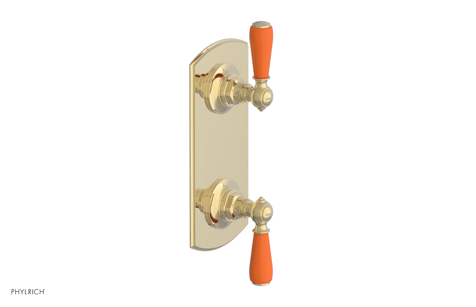 JAMESTOWN - Thermostatic Valve with Volume Control or Diverter with "Orange" Accents 4-738