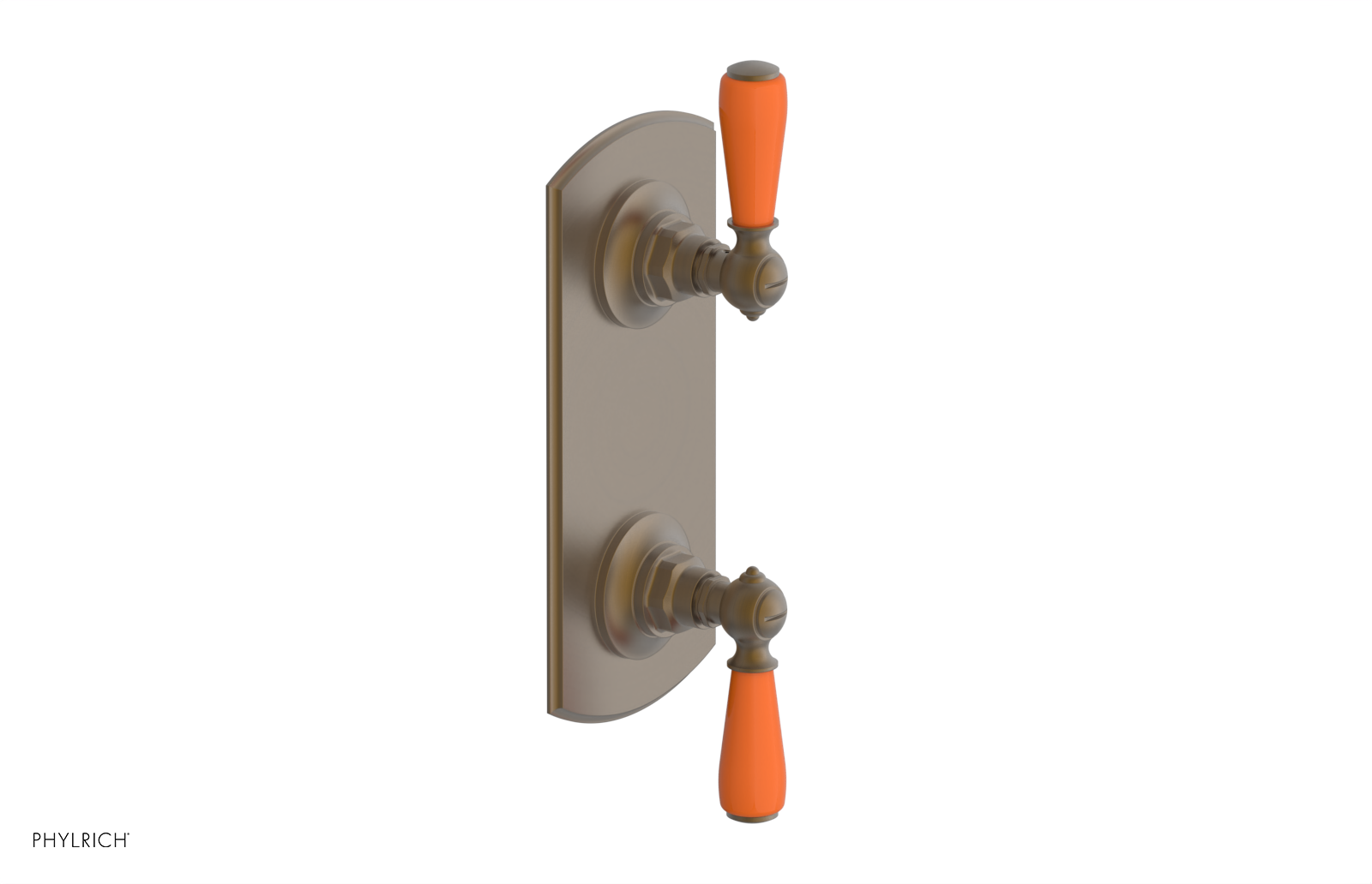 JAMESTOWN - Thermostatic Valve with Volume Control or Diverter with "Orange" Accents 4-738