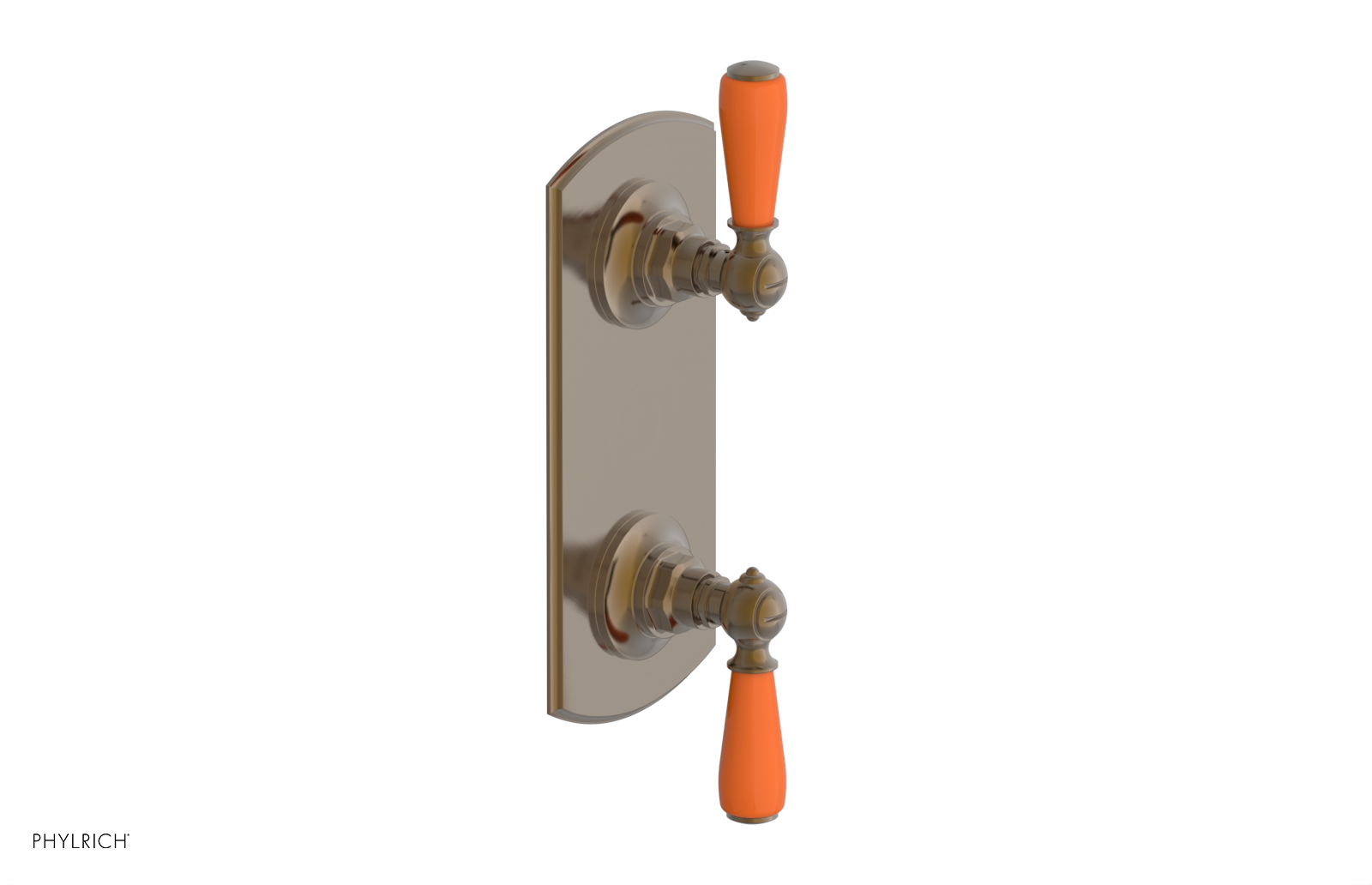 JAMESTOWN - Thermostatic Valve with Volume Control or Diverter with "Orange" Accents 4-738
