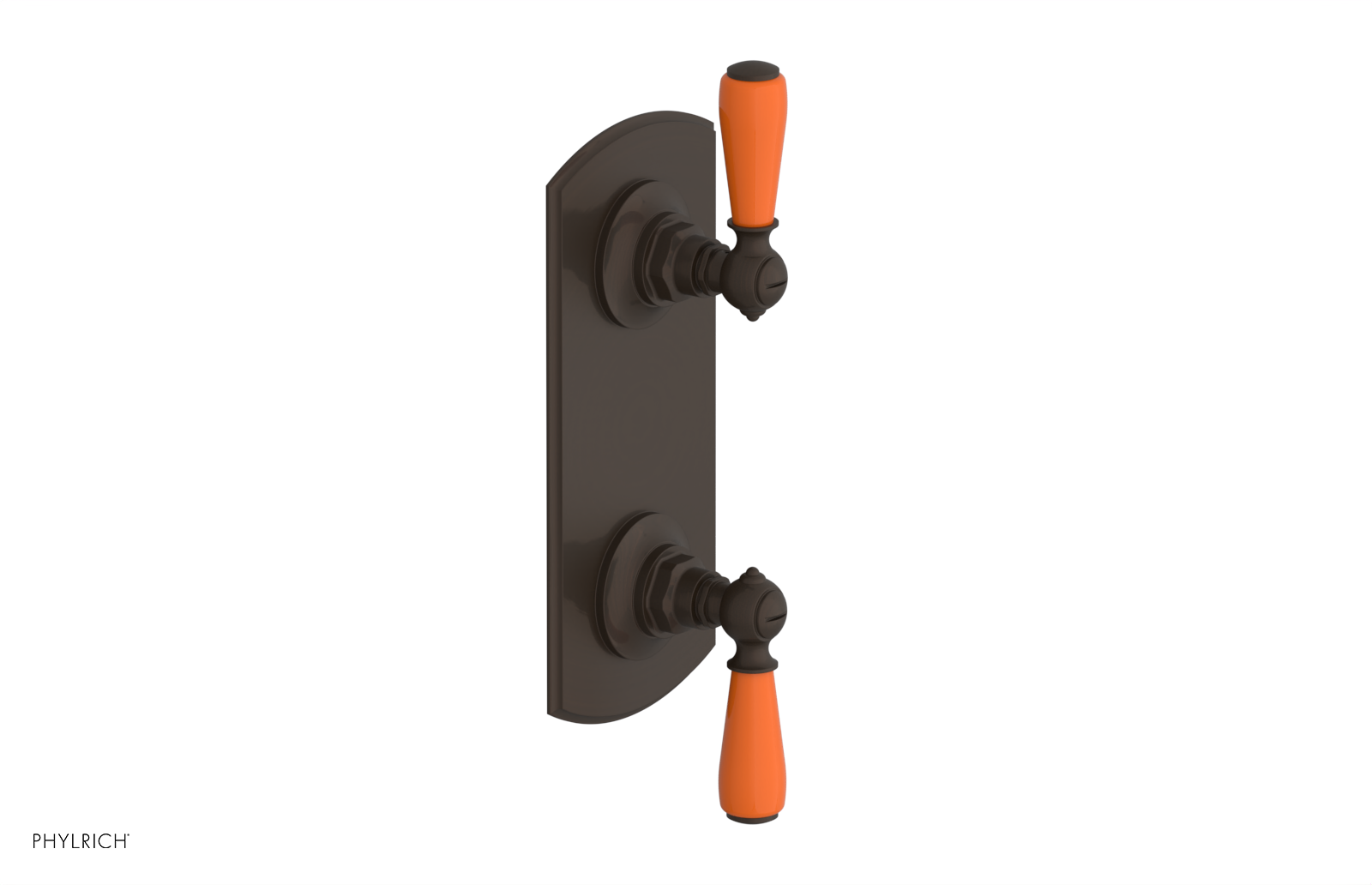 JAMESTOWN - Thermostatic Valve with Volume Control or Diverter with "Orange" Accents 4-738