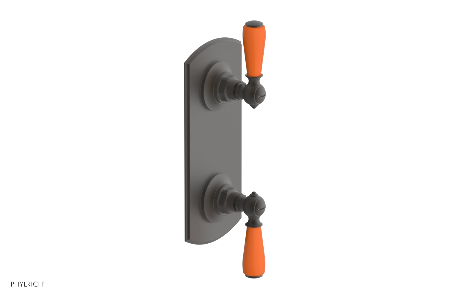 JAMESTOWN - Thermostatic Valve with Volume Control or Diverter with "Orange" Accents 4-738