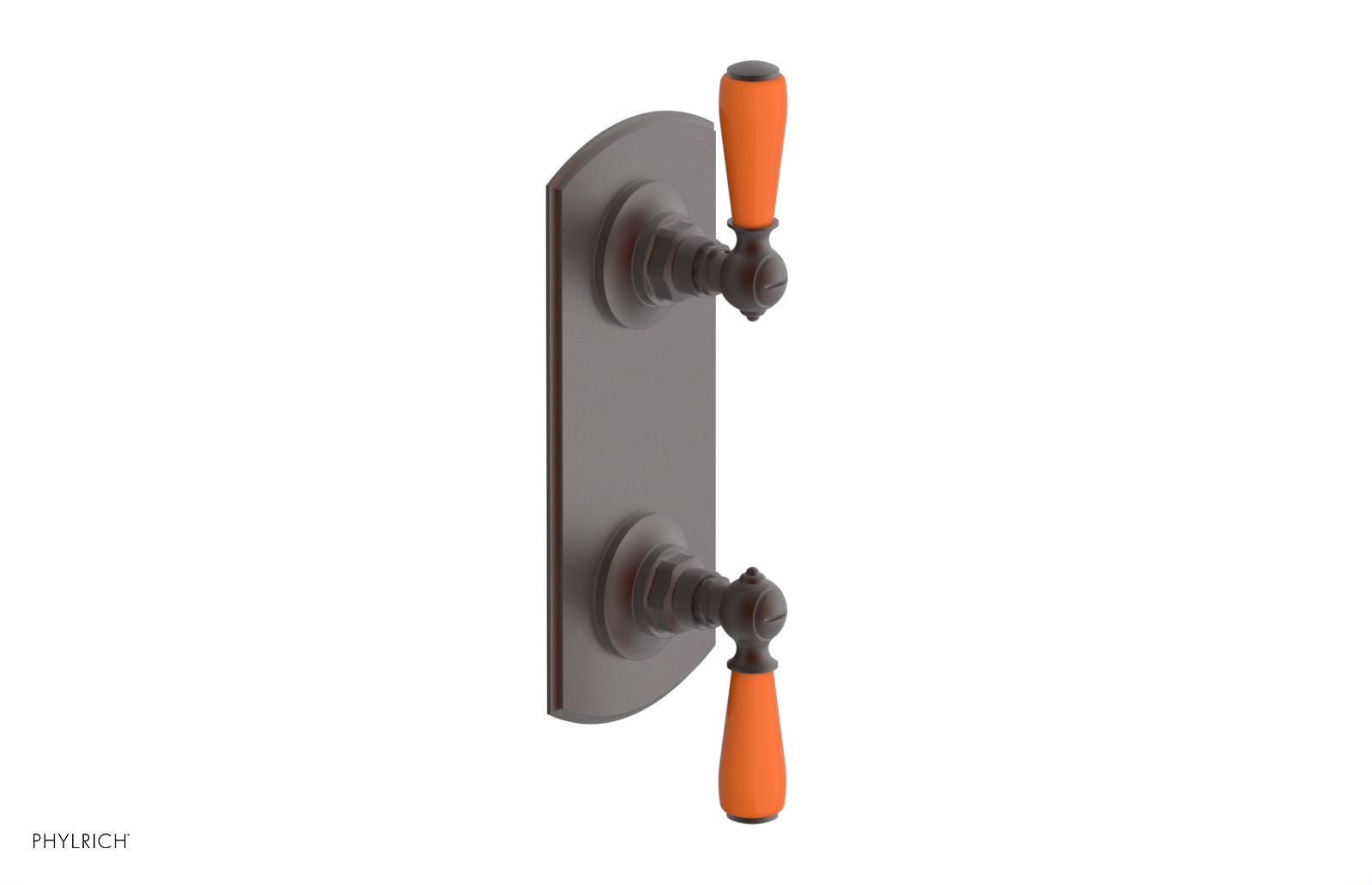 JAMESTOWN - Thermostatic Valve with Volume Control or Diverter with "Orange" Accents 4-738