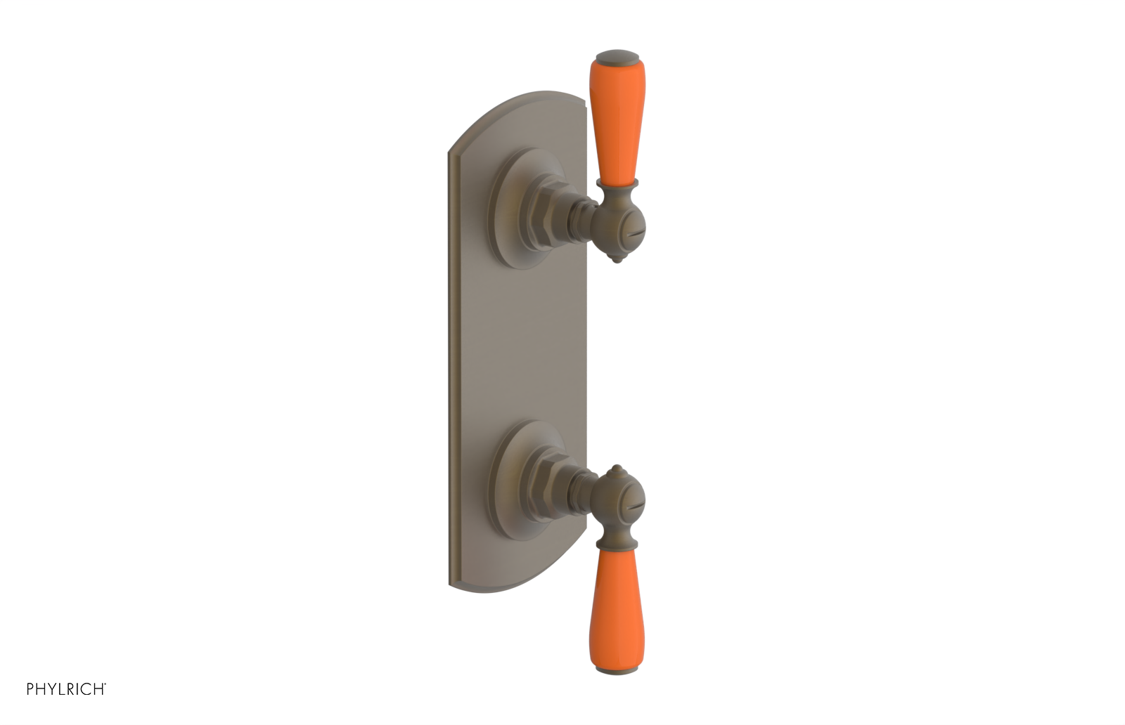 JAMESTOWN - Thermostatic Valve with Volume Control or Diverter with "Orange" Accents 4-738