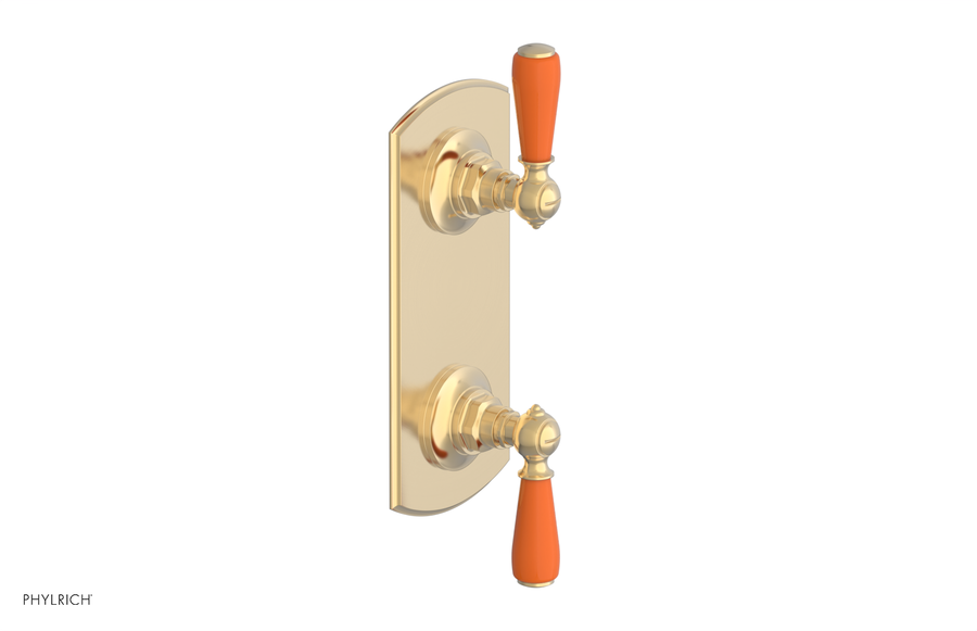 JAMESTOWN - Thermostatic Valve with Volume Control or Diverter with "Orange" Accents 4-738
