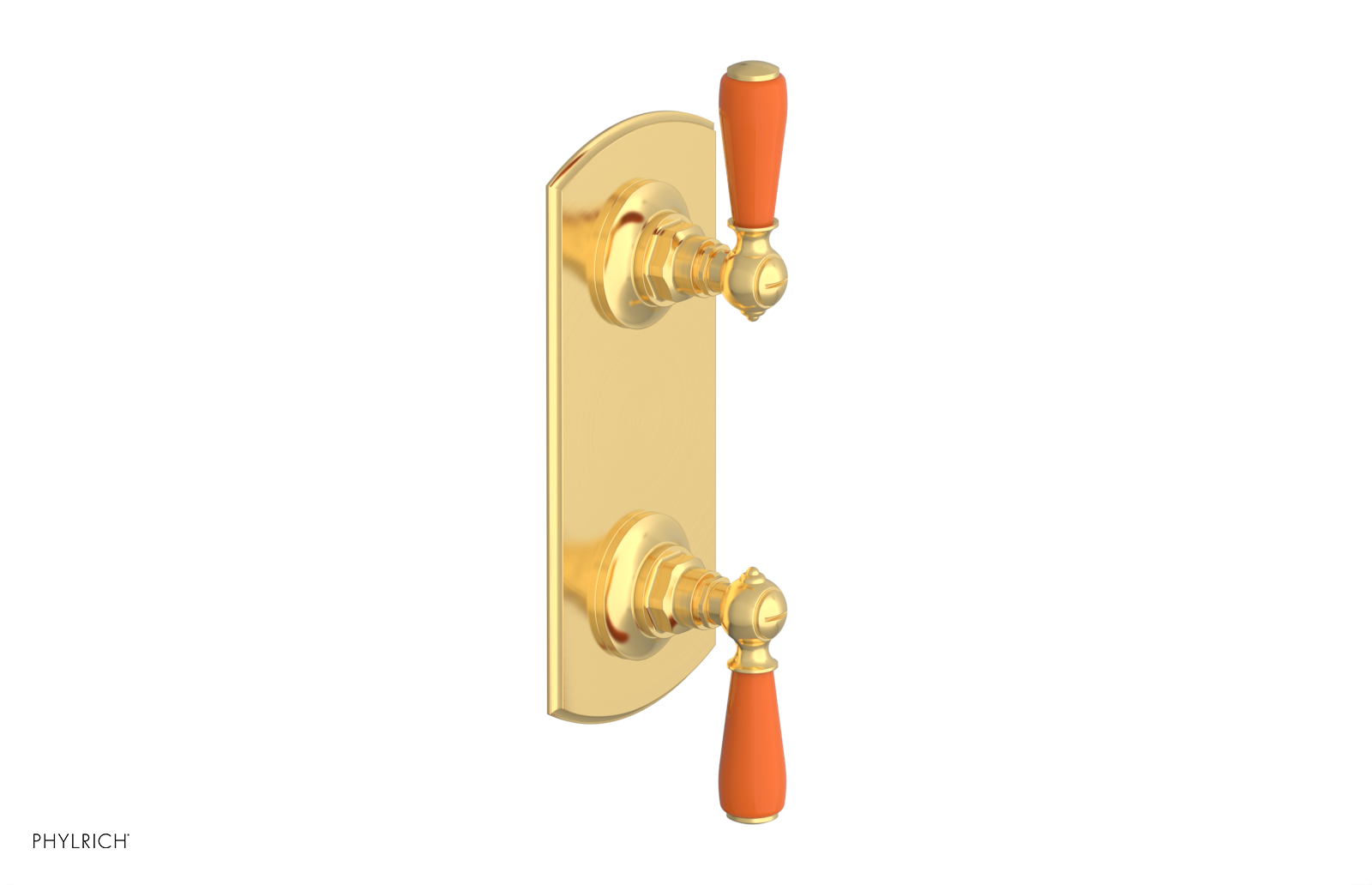 JAMESTOWN - Thermostatic Valve with Volume Control or Diverter with "Orange" Accents 4-738