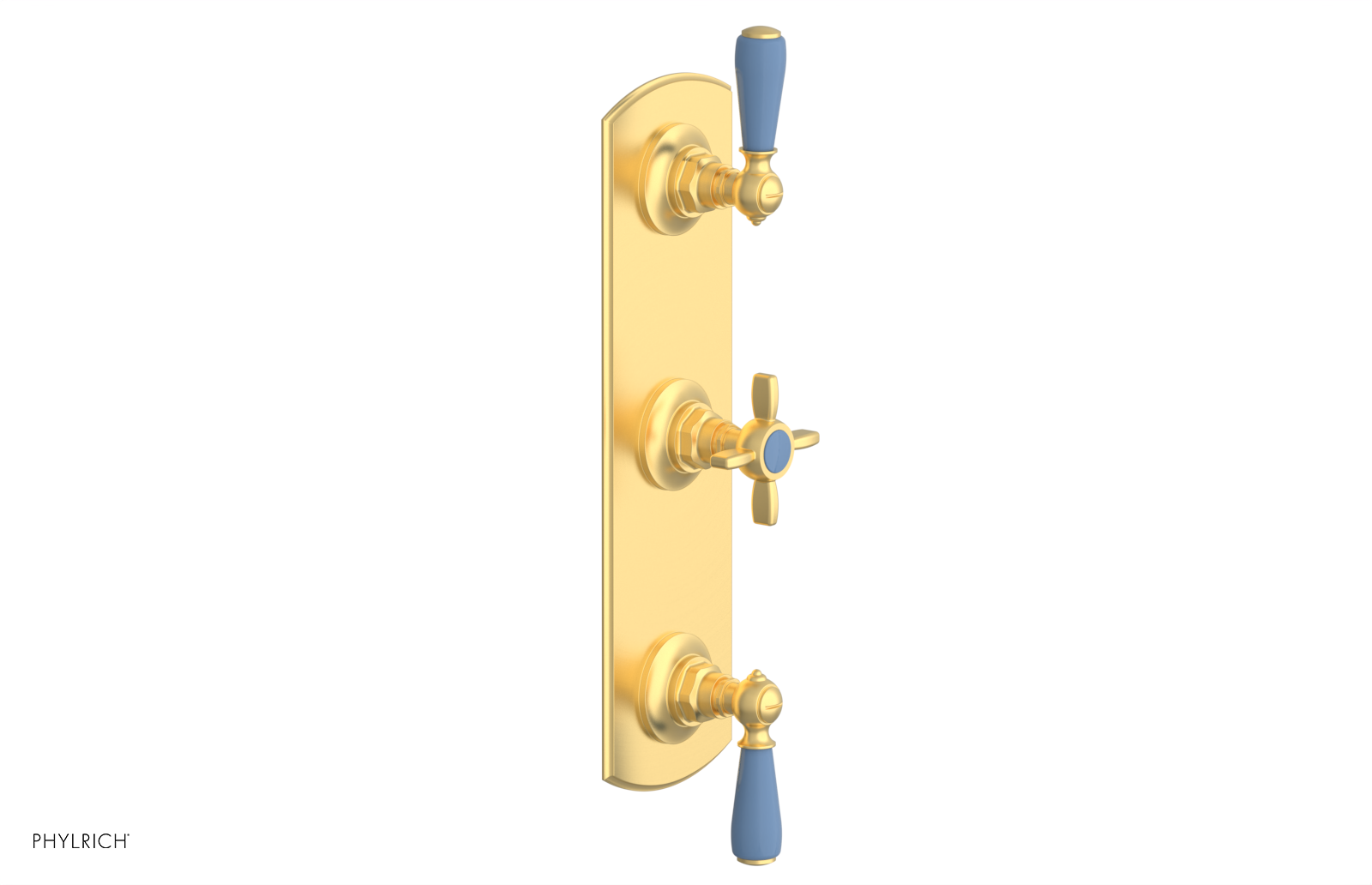 JAMESTOWN - Thermostatic Valve with Two Volume Control with "Light Blue" Accents 4-740