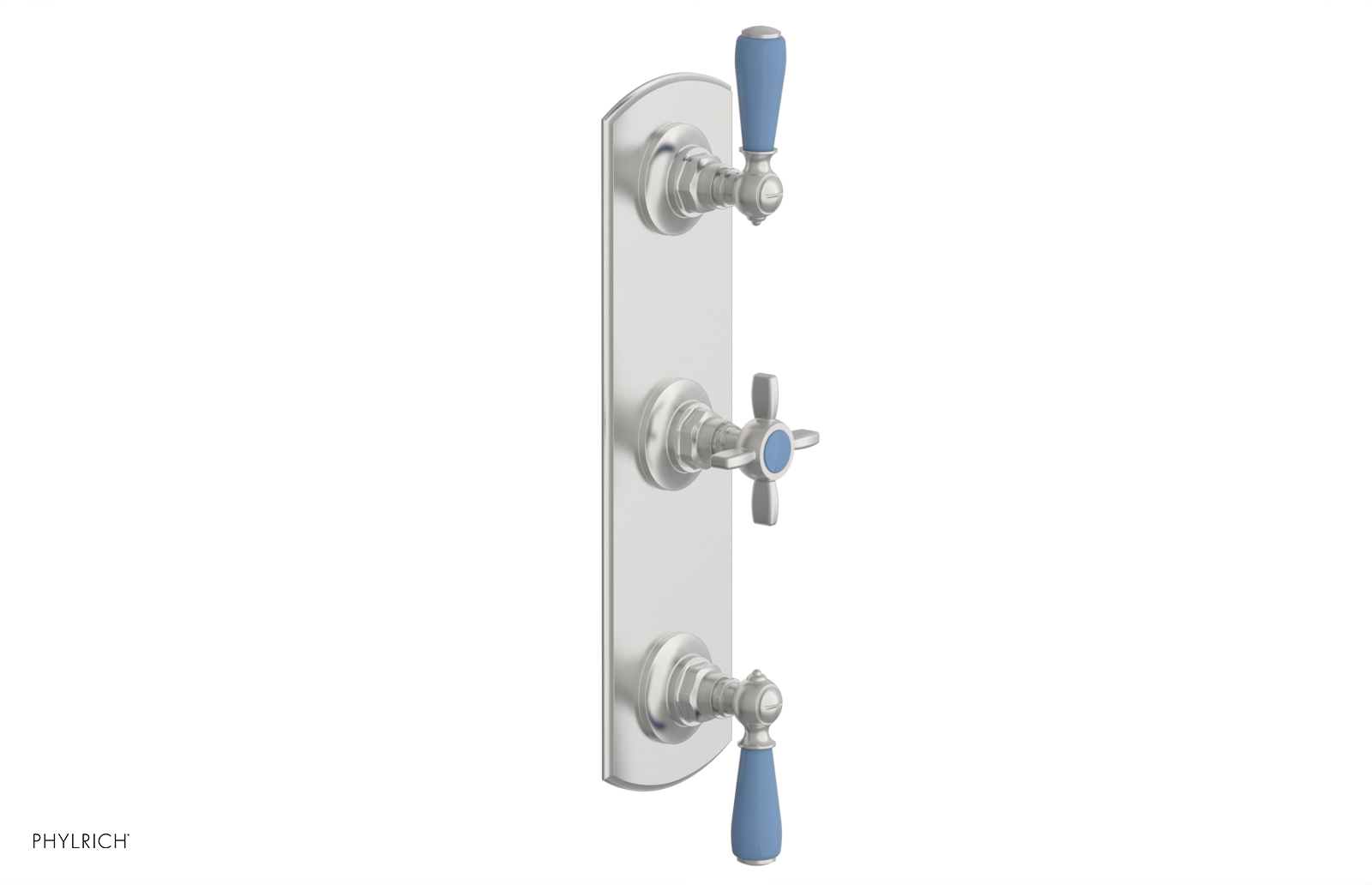 JAMESTOWN - Thermostatic Valve with Two Volume Control with "Light Blue" Accents 4-740