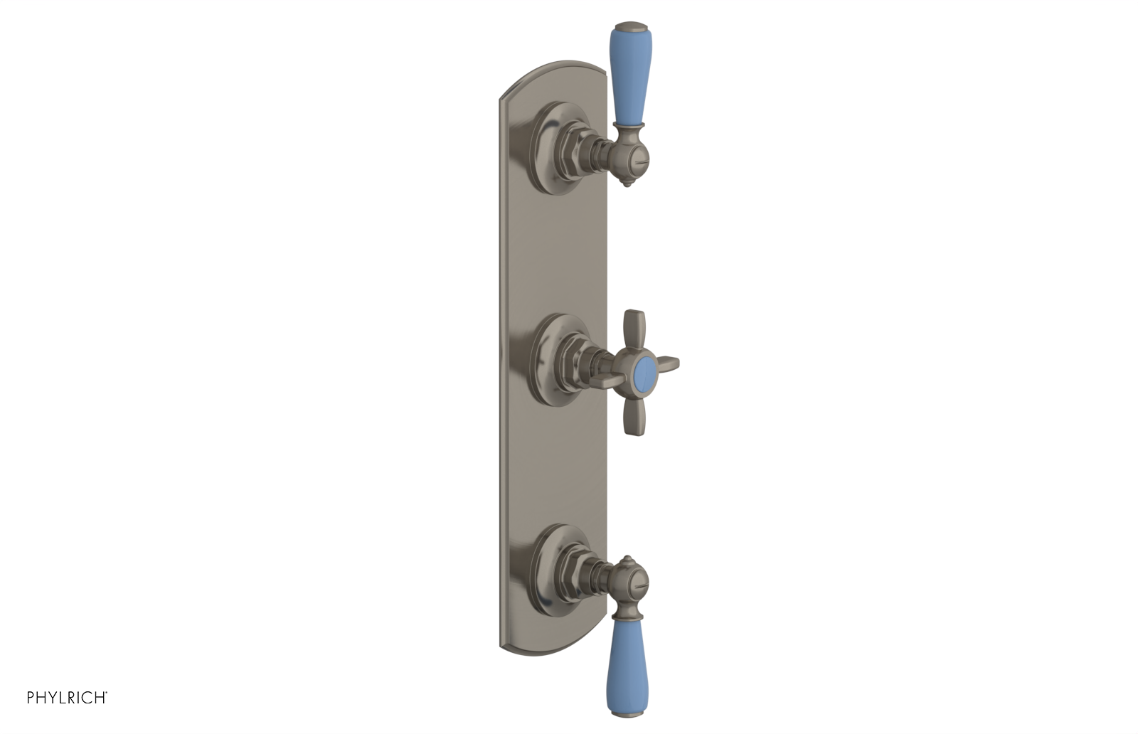 JAMESTOWN - Thermostatic Valve with Two Volume Control with "Light Blue" Accents 4-740
