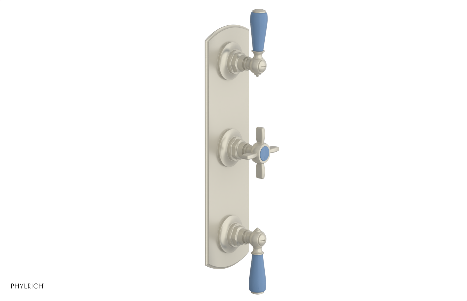 JAMESTOWN - Thermostatic Valve with Two Volume Control with "Light Blue" Accents 4-740