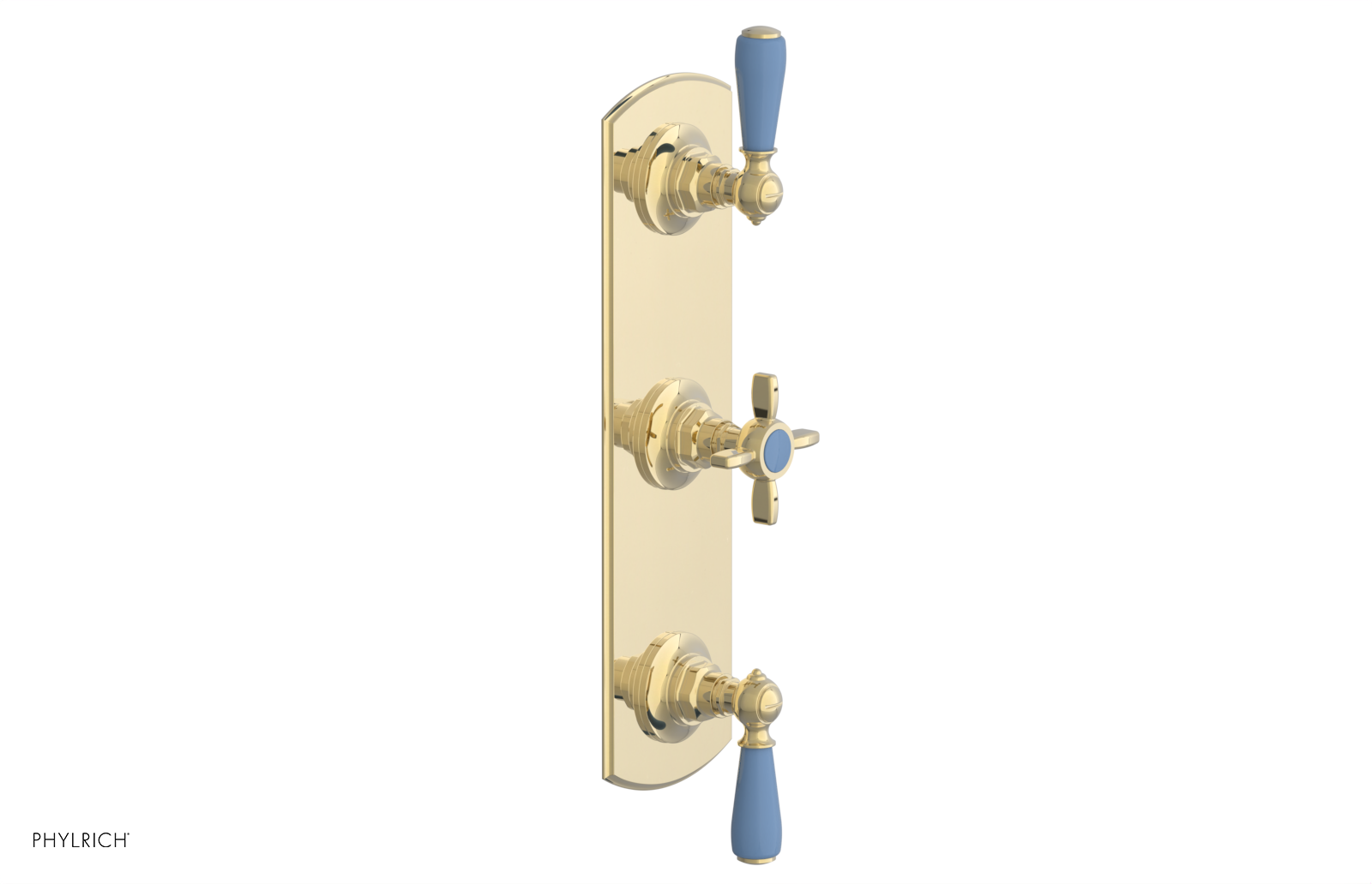 JAMESTOWN - Thermostatic Valve with Two Volume Control with "Light Blue" Accents 4-740