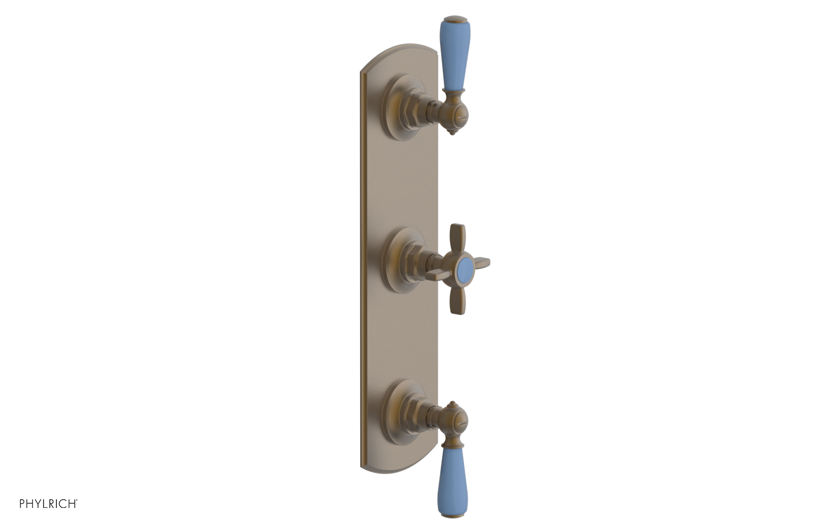 JAMESTOWN - Thermostatic Valve with Two Volume Control with "Light Blue" Accents 4-740
