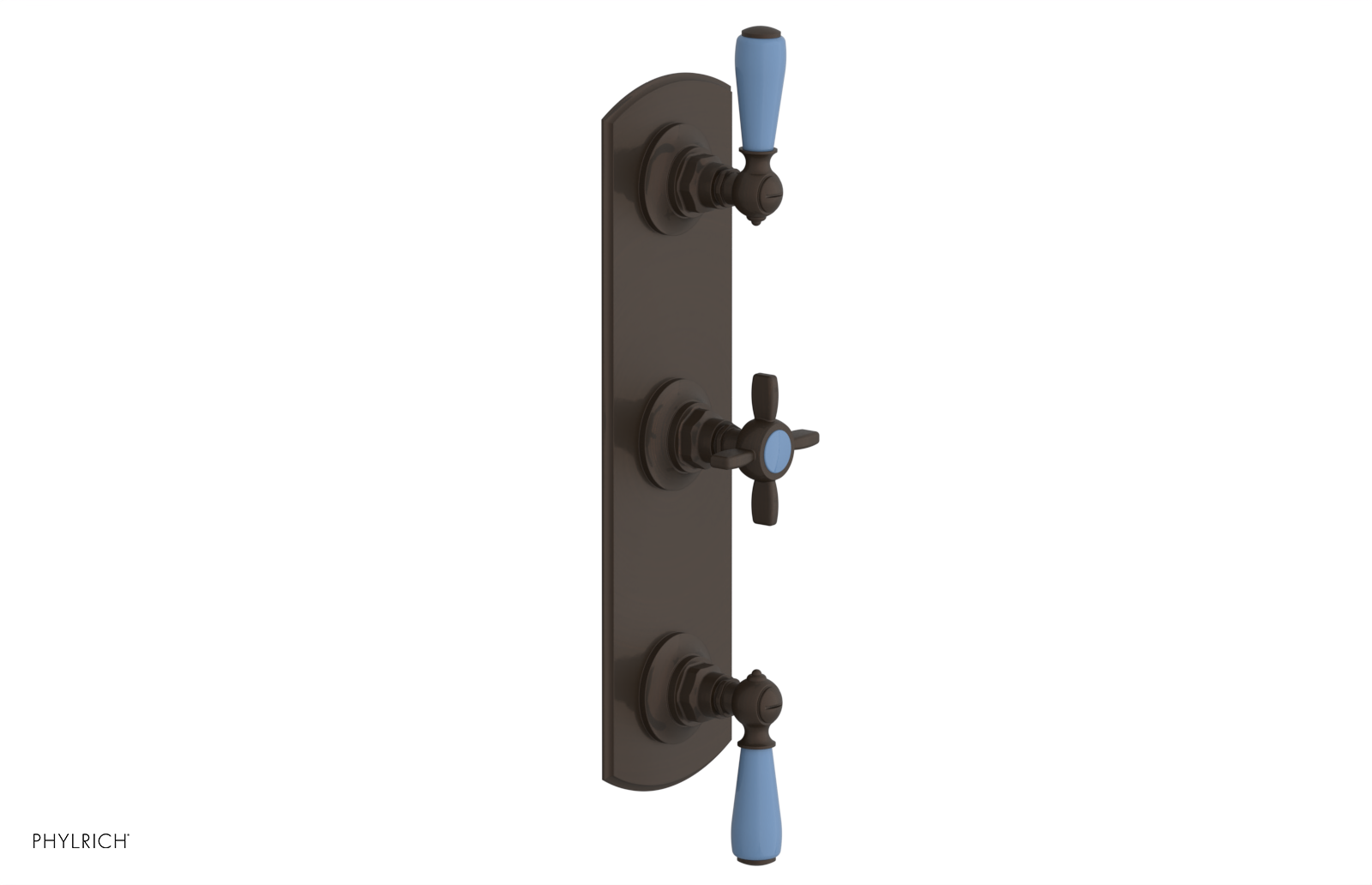 JAMESTOWN - Thermostatic Valve with Two Volume Control with "Light Blue" Accents 4-740