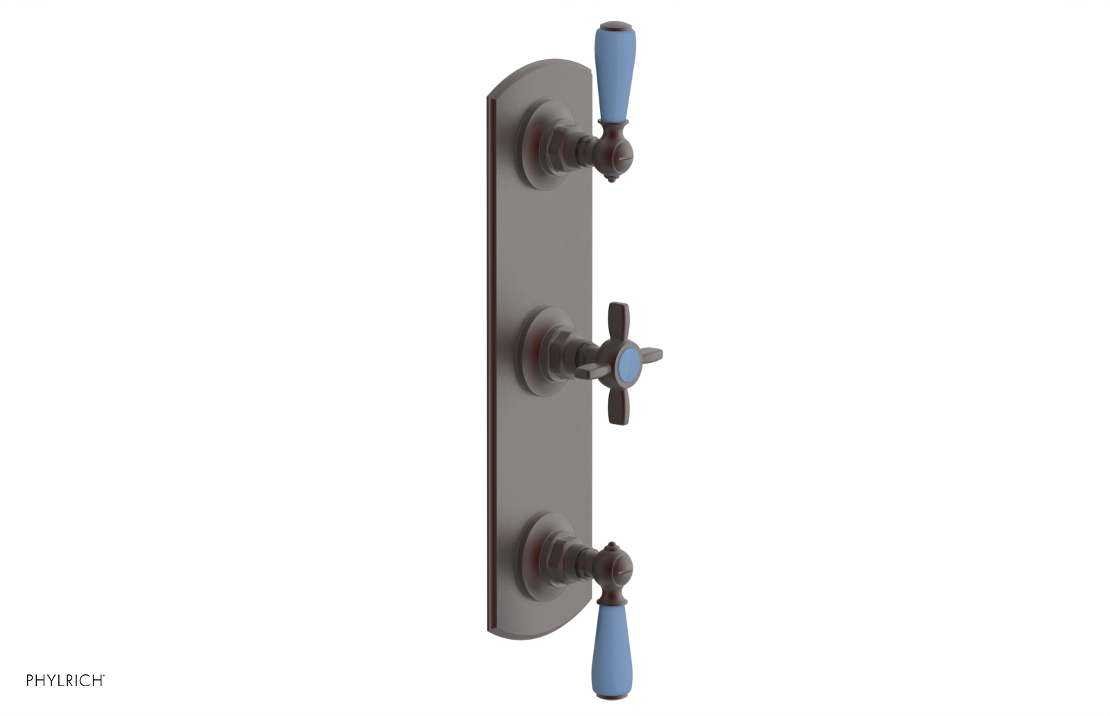 JAMESTOWN - Thermostatic Valve with Two Volume Control with "Light Blue" Accents 4-740