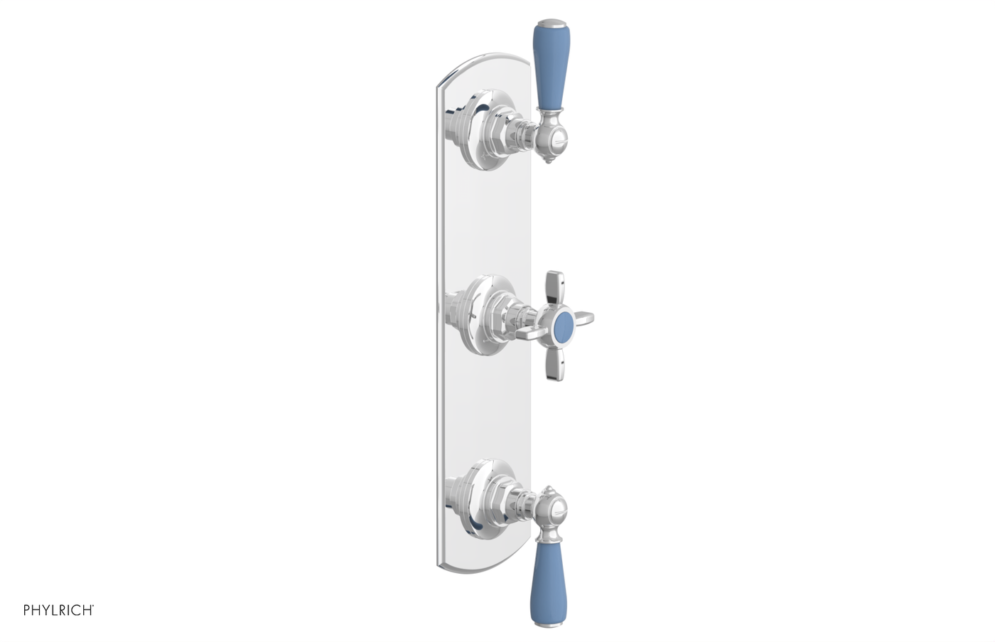 JAMESTOWN - Thermostatic Valve with Two Volume Control with "Light Blue" Accents 4-740