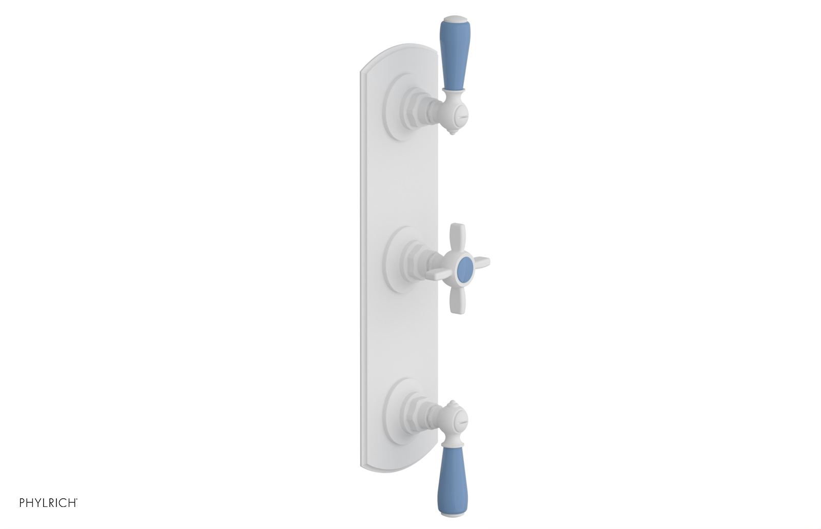 JAMESTOWN - Thermostatic Valve with Two Volume Control with "Light Blue" Accents 4-740