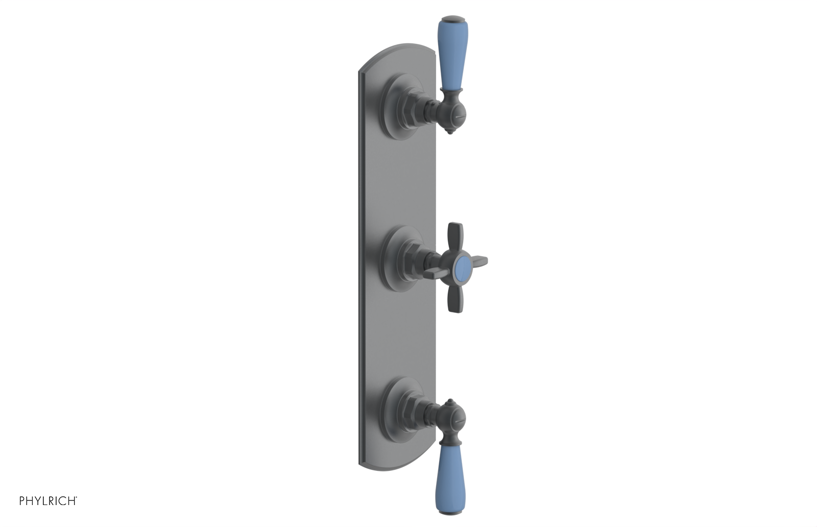 JAMESTOWN - Thermostatic Valve with Two Volume Control with "Light Blue" Accents 4-740