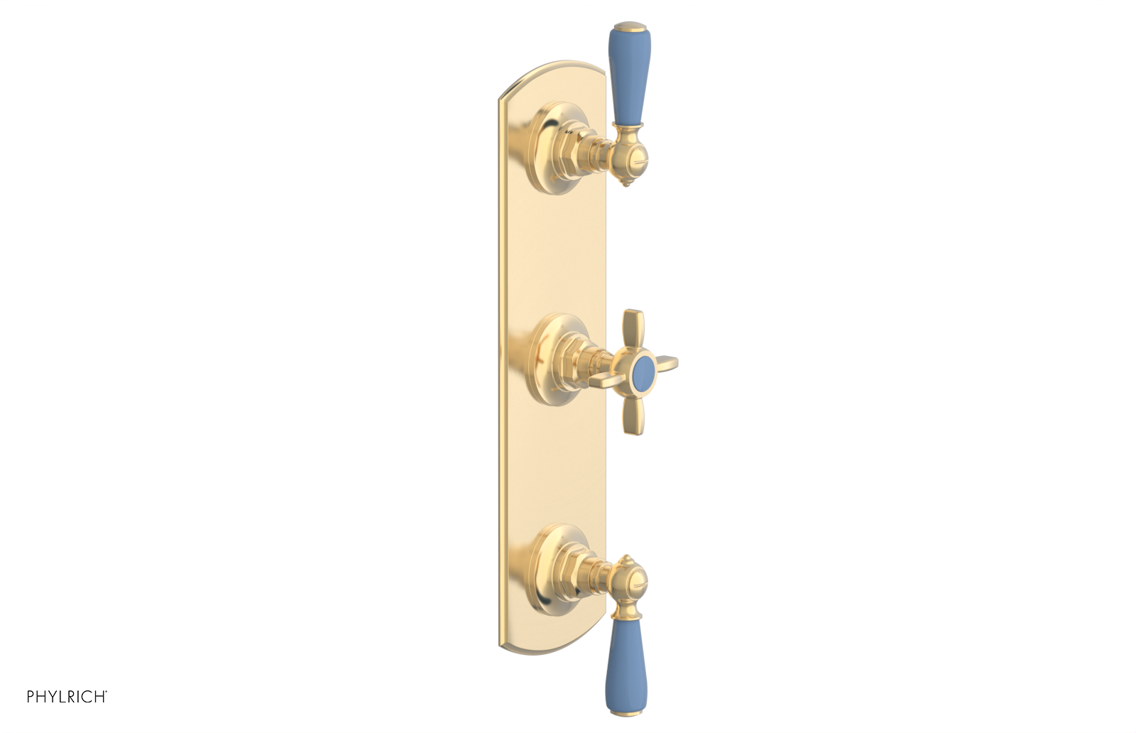 JAMESTOWN - Thermostatic Valve with Two Volume Control with "Light Blue" Accents 4-740