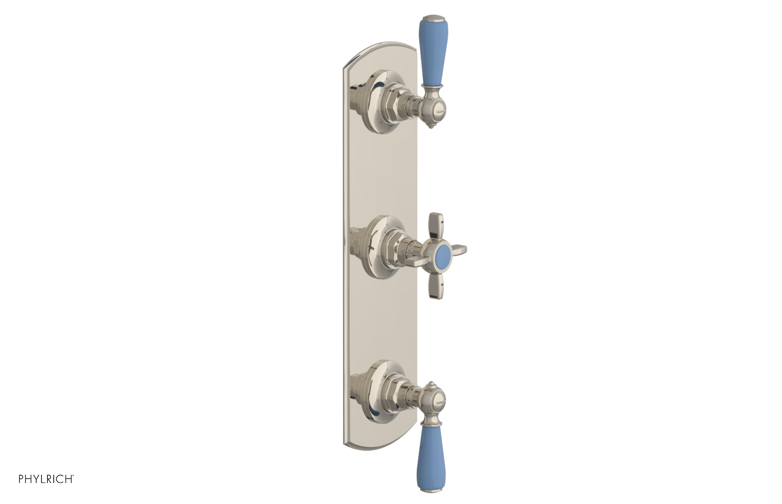 JAMESTOWN - Thermostatic Valve with Two Volume Control with "Light Blue" Accents 4-740