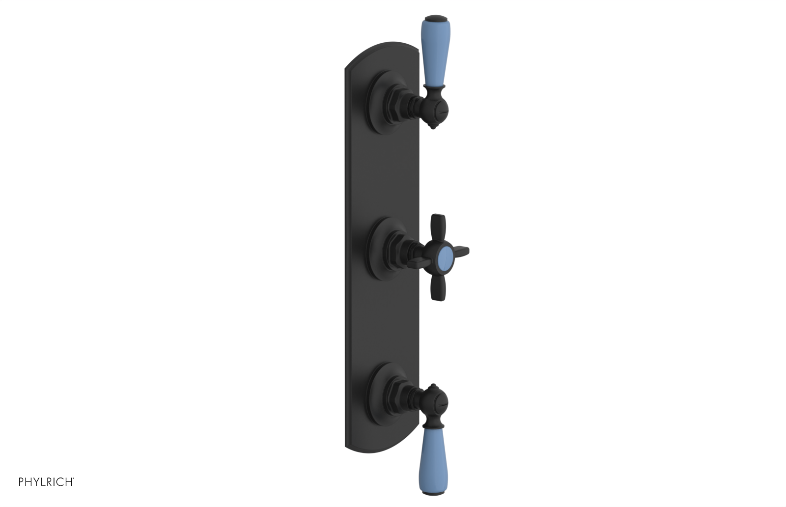 JAMESTOWN - Thermostatic Valve with Two Volume Control with "Light Blue" Accents 4-740