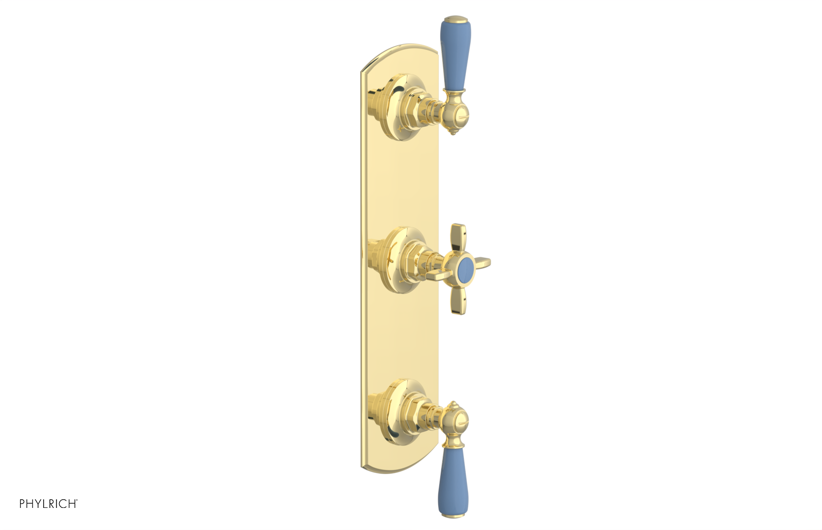 JAMESTOWN - Thermostatic Valve with Two Volume Control with "Light Blue" Accents 4-740