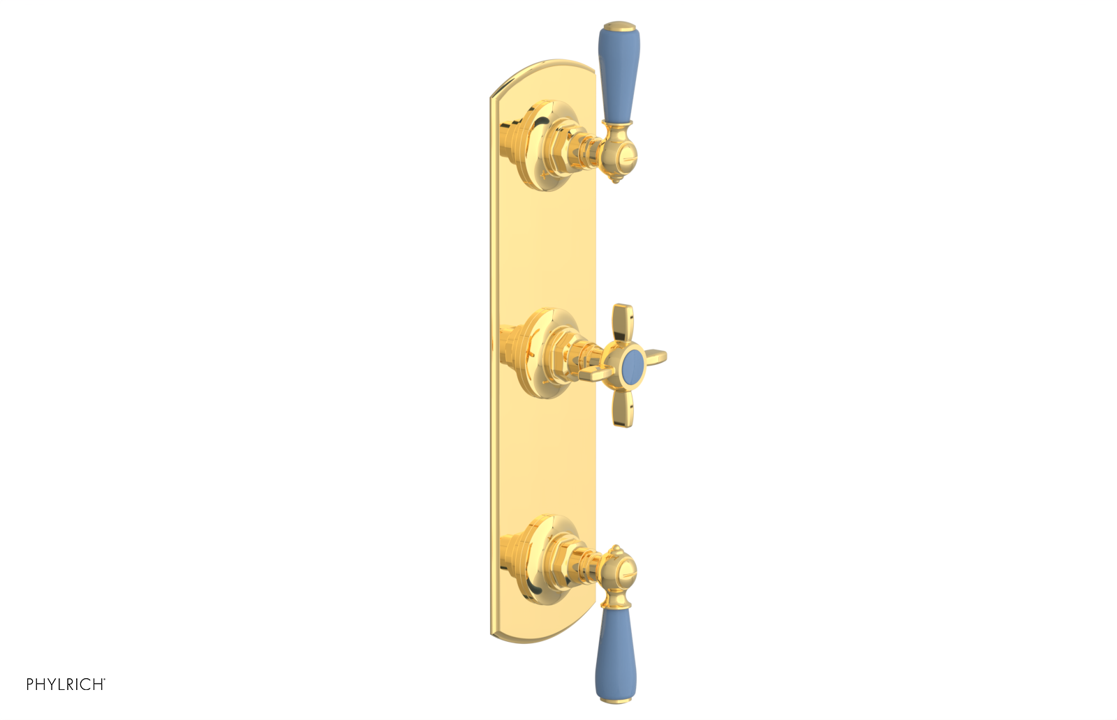 JAMESTOWN - Thermostatic Valve with Two Volume Control with "Light Blue" Accents 4-740