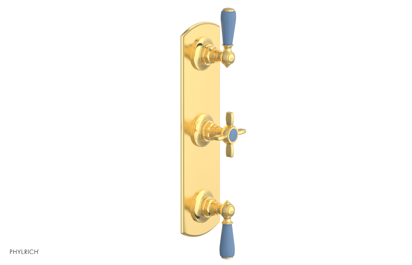 JAMESTOWN - Thermostatic Valve with Two Volume Control with "Light Blue" Accents 4-740