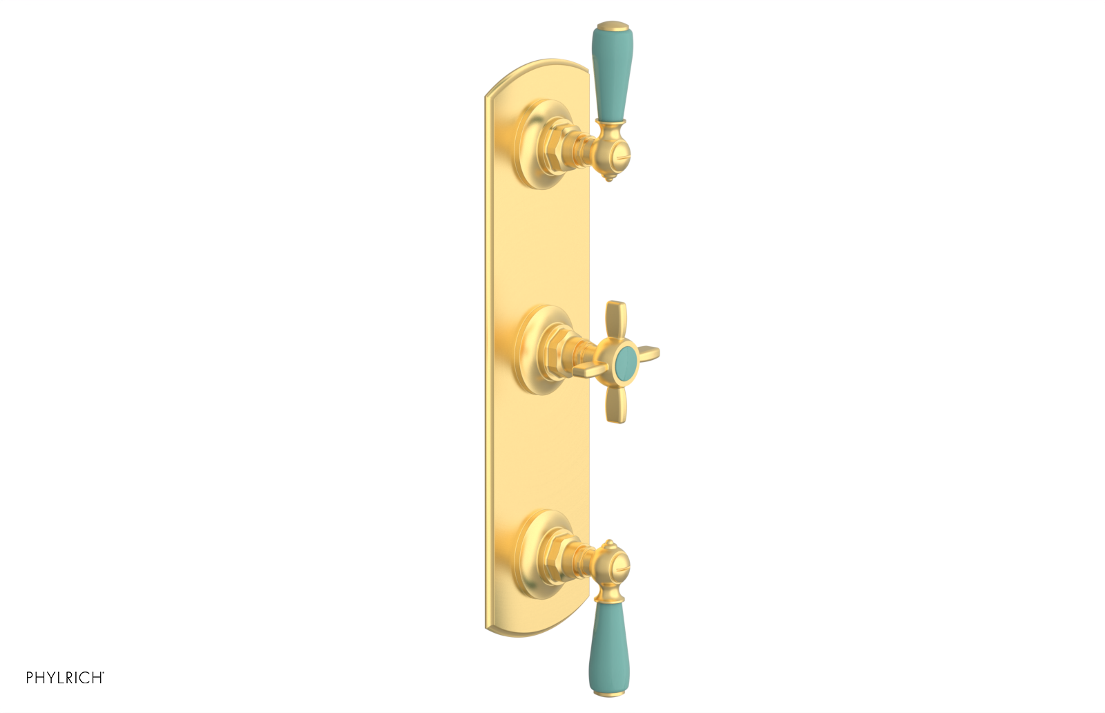 JAMESTOWN - Thermostatic Valve with Two Volume Control with "Turqoise" Accents 4-740