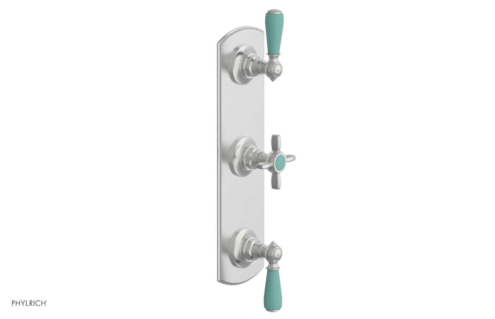 JAMESTOWN - Thermostatic Valve with Two Volume Control with "Turqoise" Accents 4-740