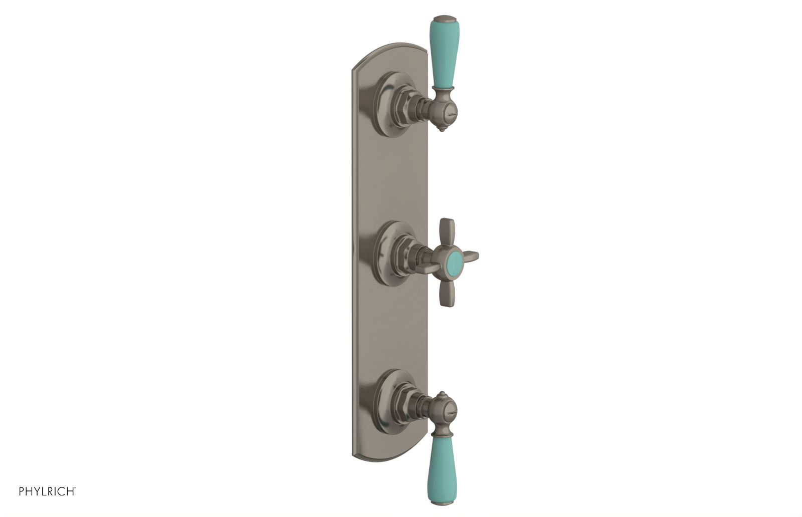 JAMESTOWN - Thermostatic Valve with Two Volume Control with "Turqoise" Accents 4-740