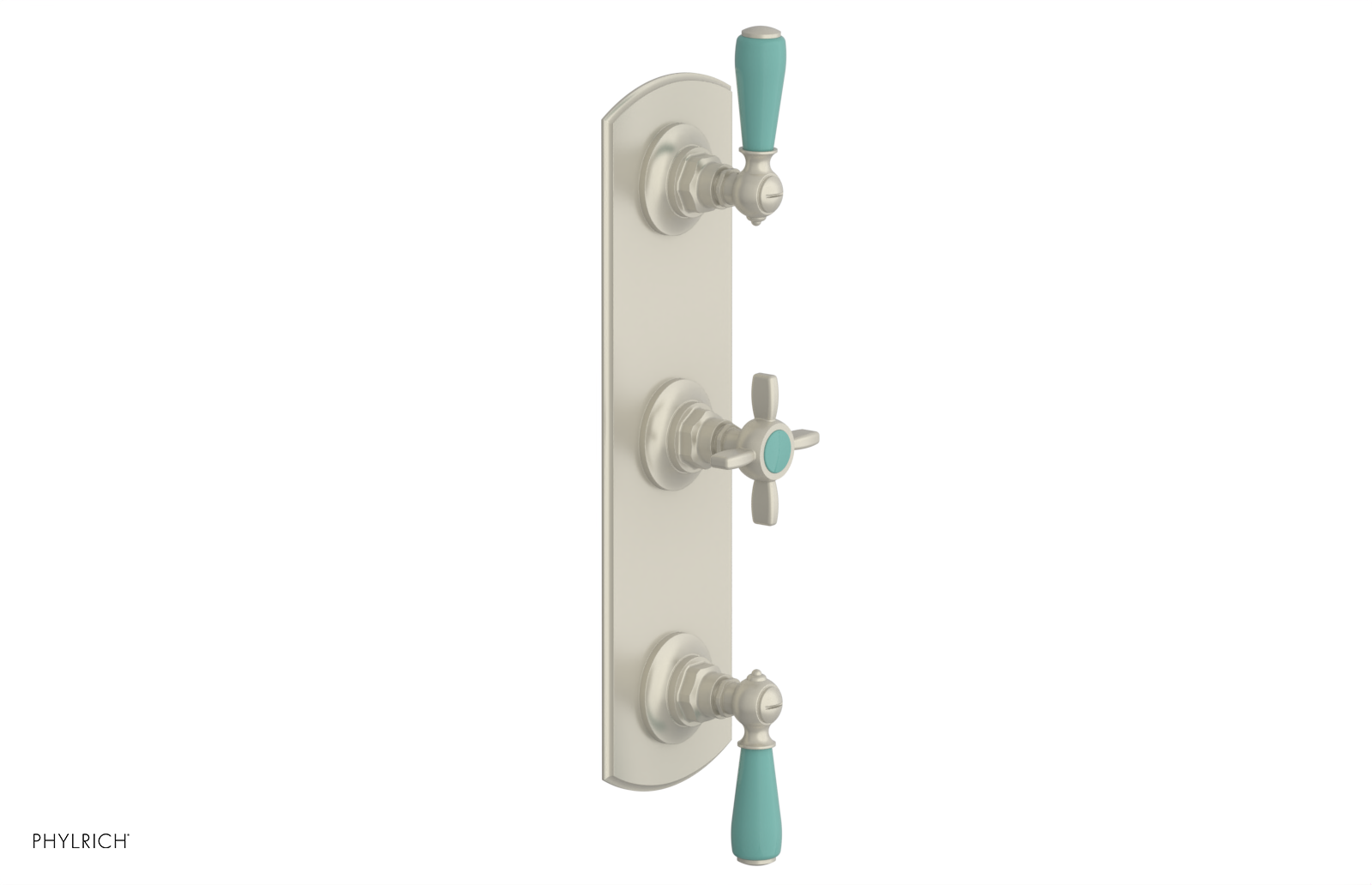 JAMESTOWN - Thermostatic Valve with Two Volume Control with "Turqoise" Accents 4-740